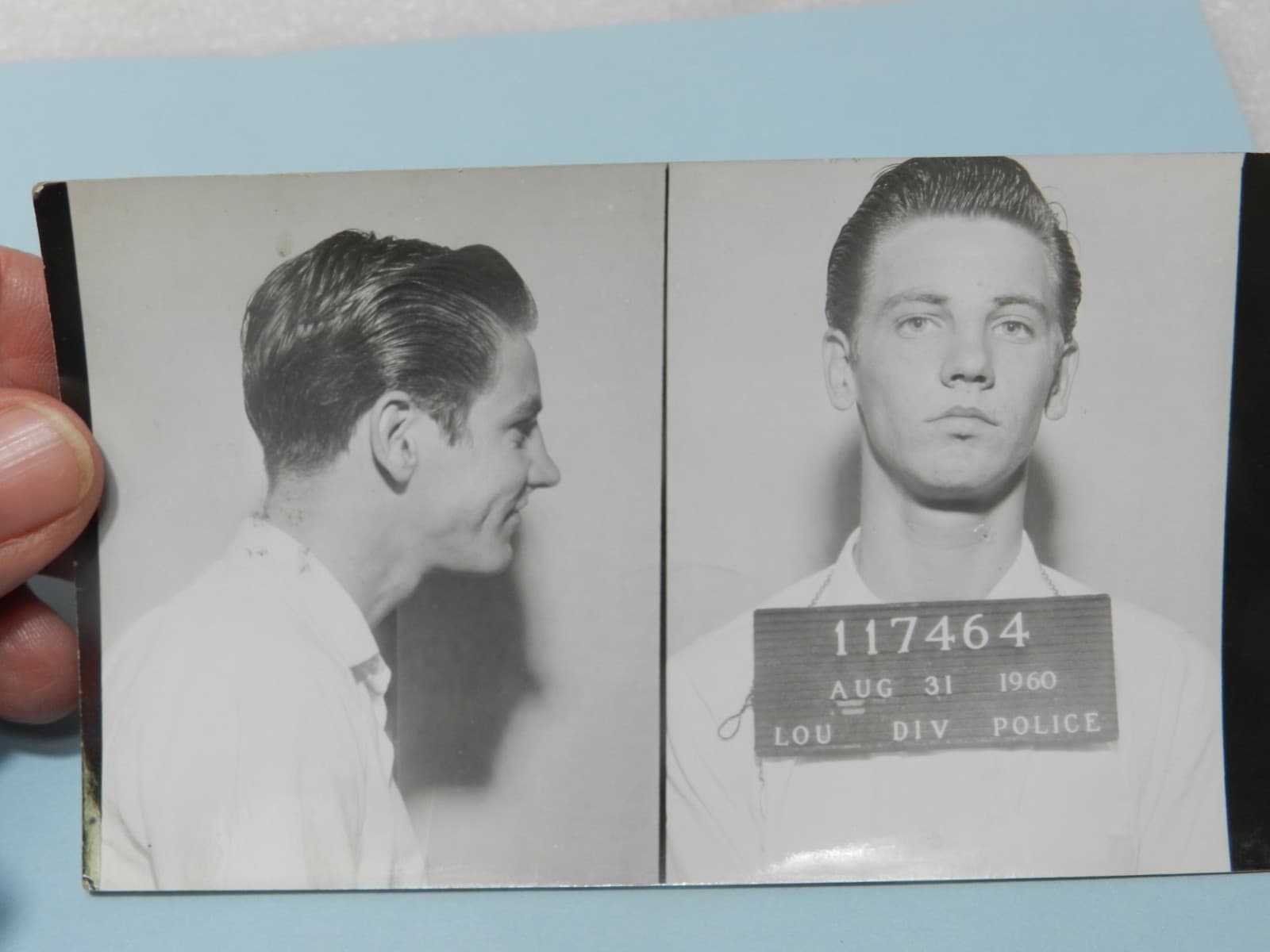 4 - 1950s 1960s B/W Booking Mug Shots Original Louisville KY Police Dept C67JJ - Thumbnail 8