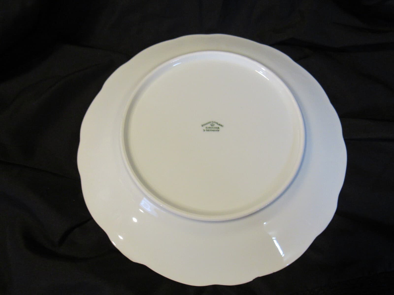(4) 10" Dinner Plate Platinum Baroque J HAVILAND White Gray w Silver Trim G2J - Thumbnail 4