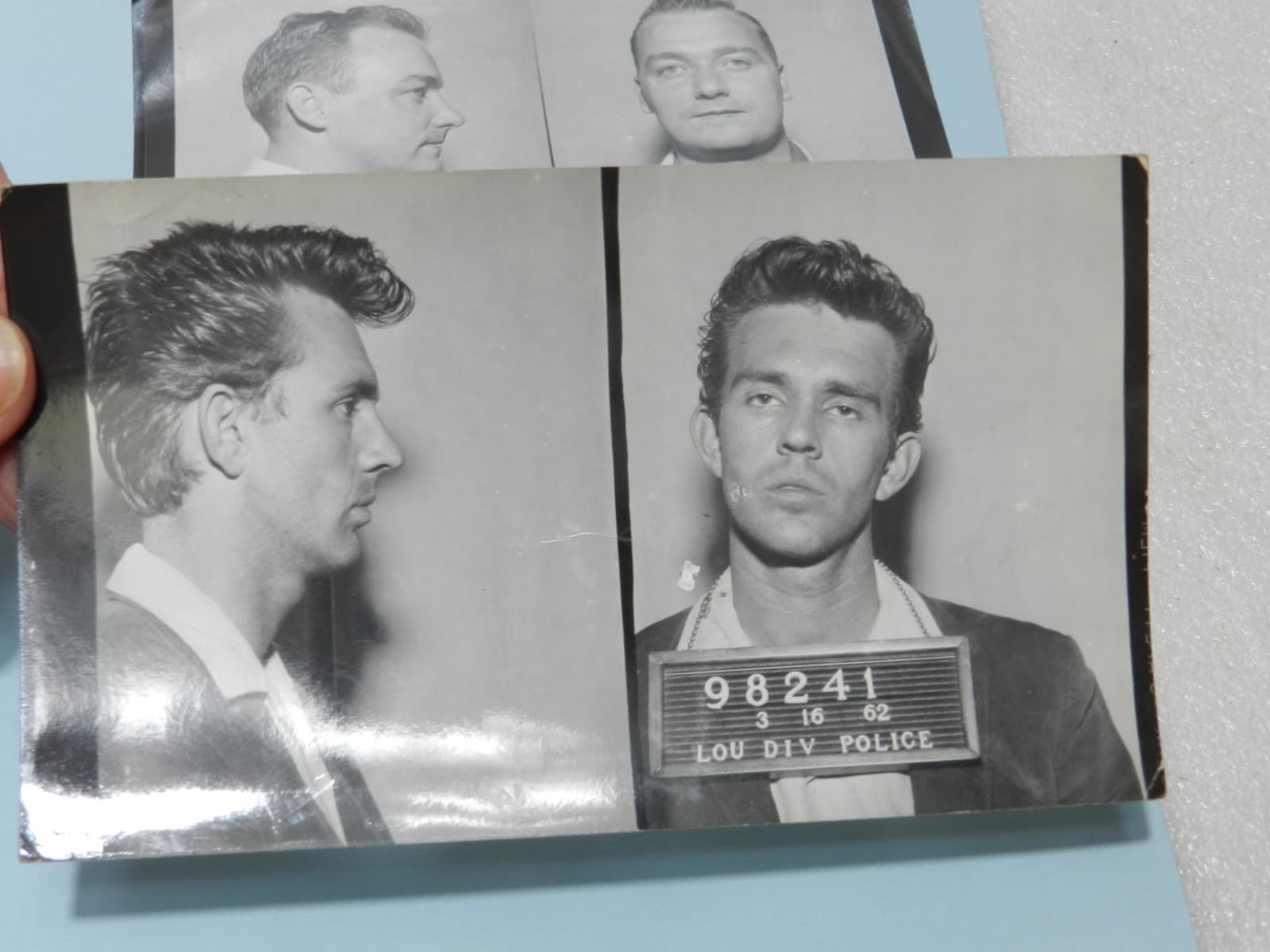 4 - 1950s - 1960s B/W Booking Mug Shots Original Louisville KY Police Dept C65JJ - Thumbnail 6