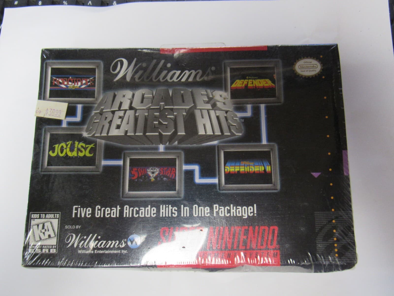 Super Nintendo SNES Williams Arcade's Greatest Hits FACTORY SEALED A88K - Thumbnail 2