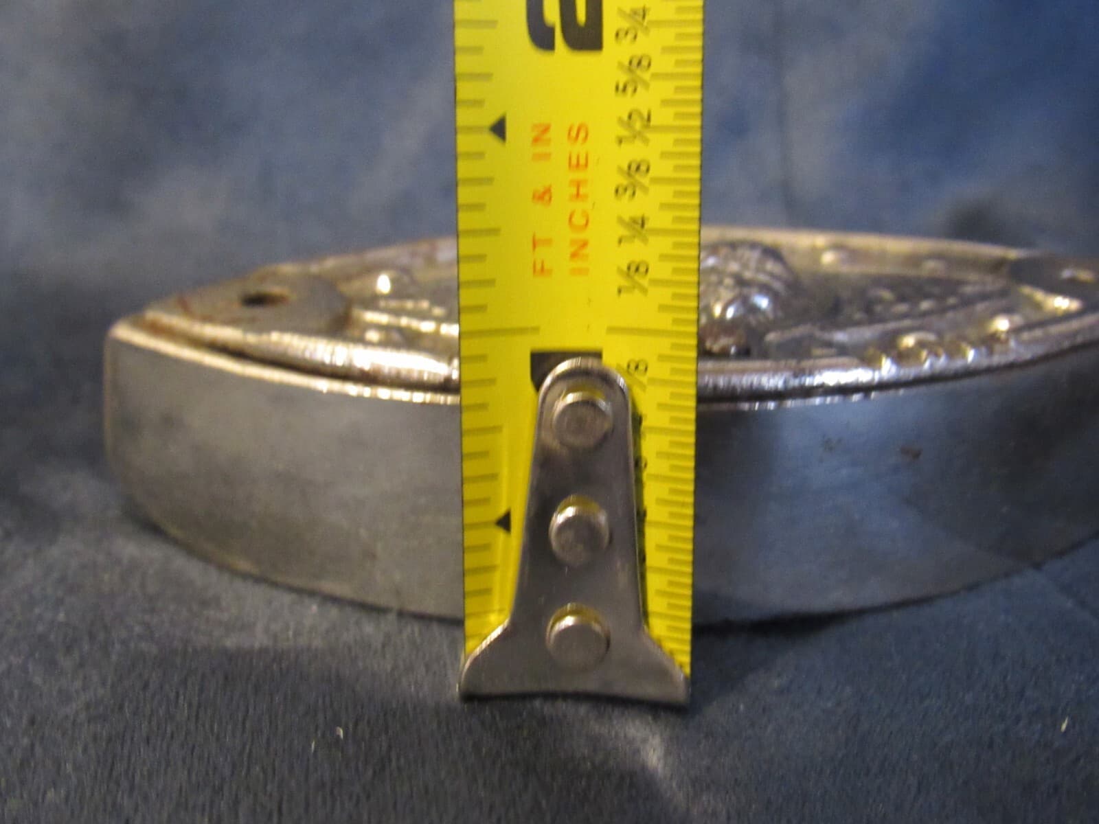 Vintage Antique 4" Cast-Iron Sad Flat-Iron Primitive/Doorstop No Handle A52S - Thumbnail 6