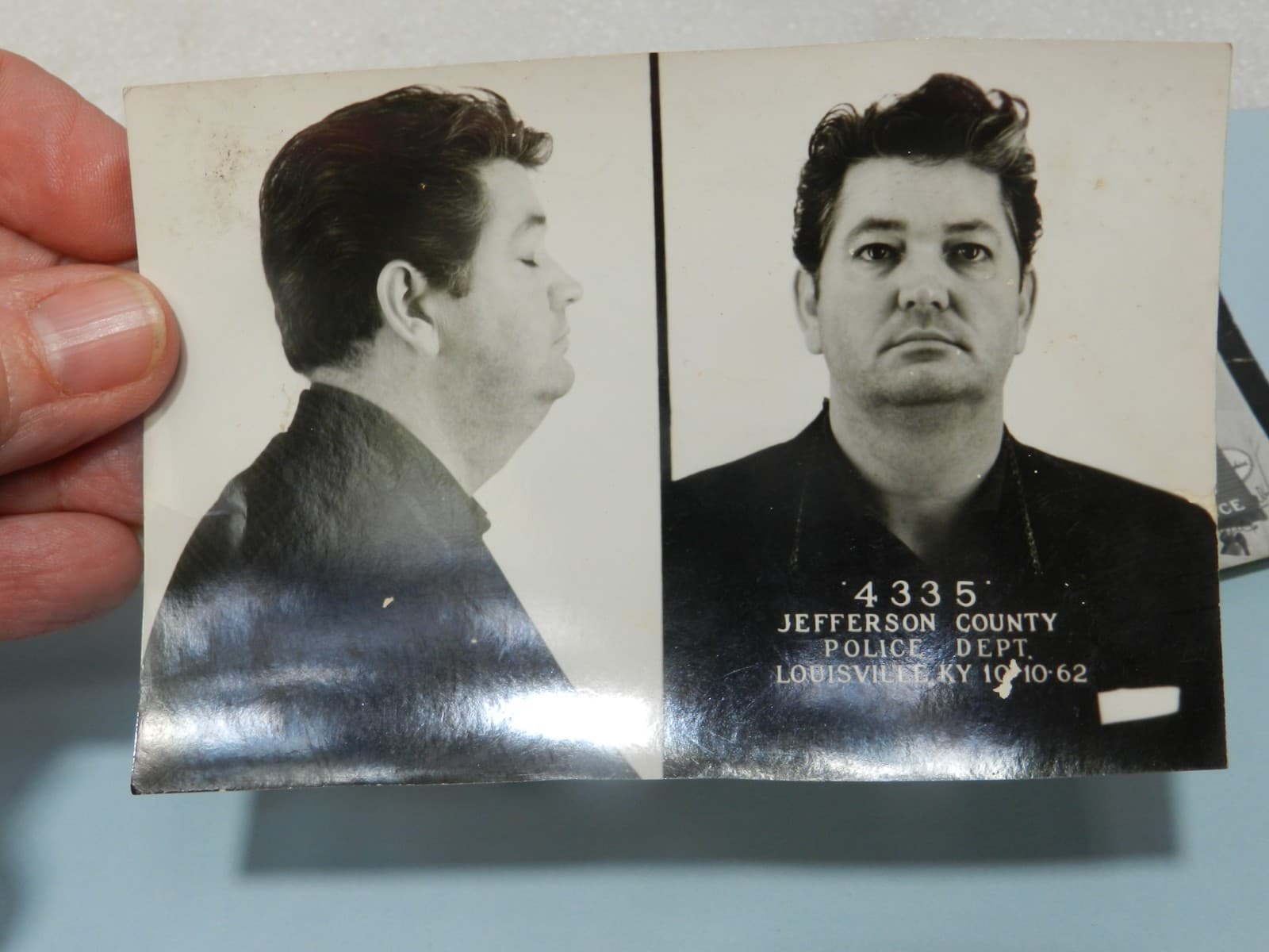 4 - 1960s B/W Booking Mug Shots Original Louisville KY Police Dept C68JJ - Thumbnail 6
