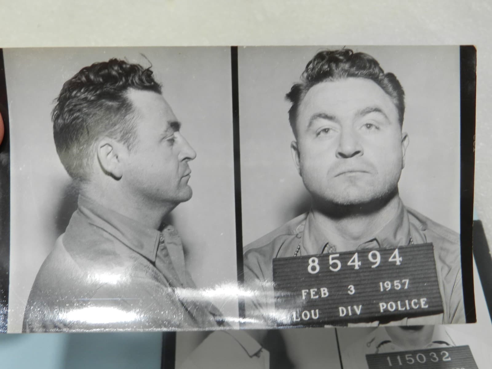 6 - 1950s - 1960s B/W Booking Mug Shots Original Louisville KY Police Dept C64JJ - Thumbnail 6