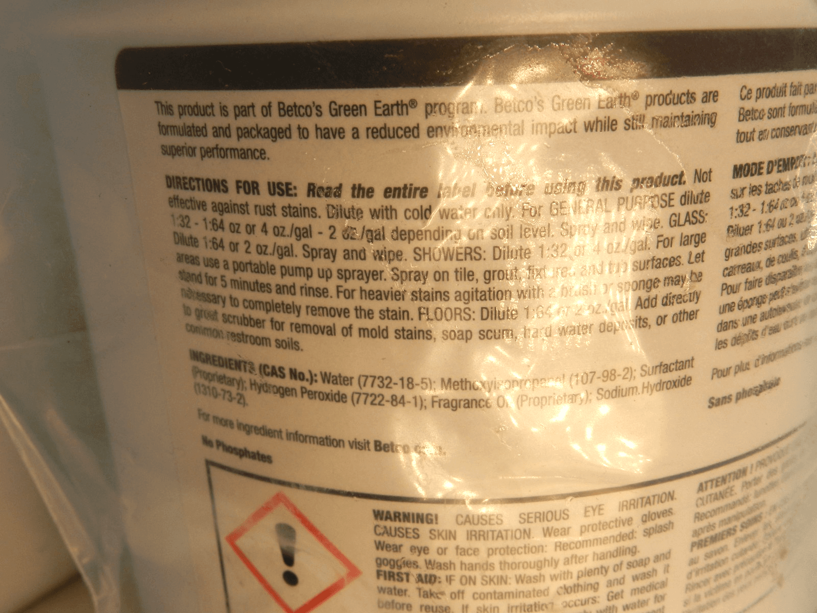 Betco Green Earth Peroxide Cleaner Fresh Mint Scent 128 Oz. 2/Carton 336 - Thumbnail 4