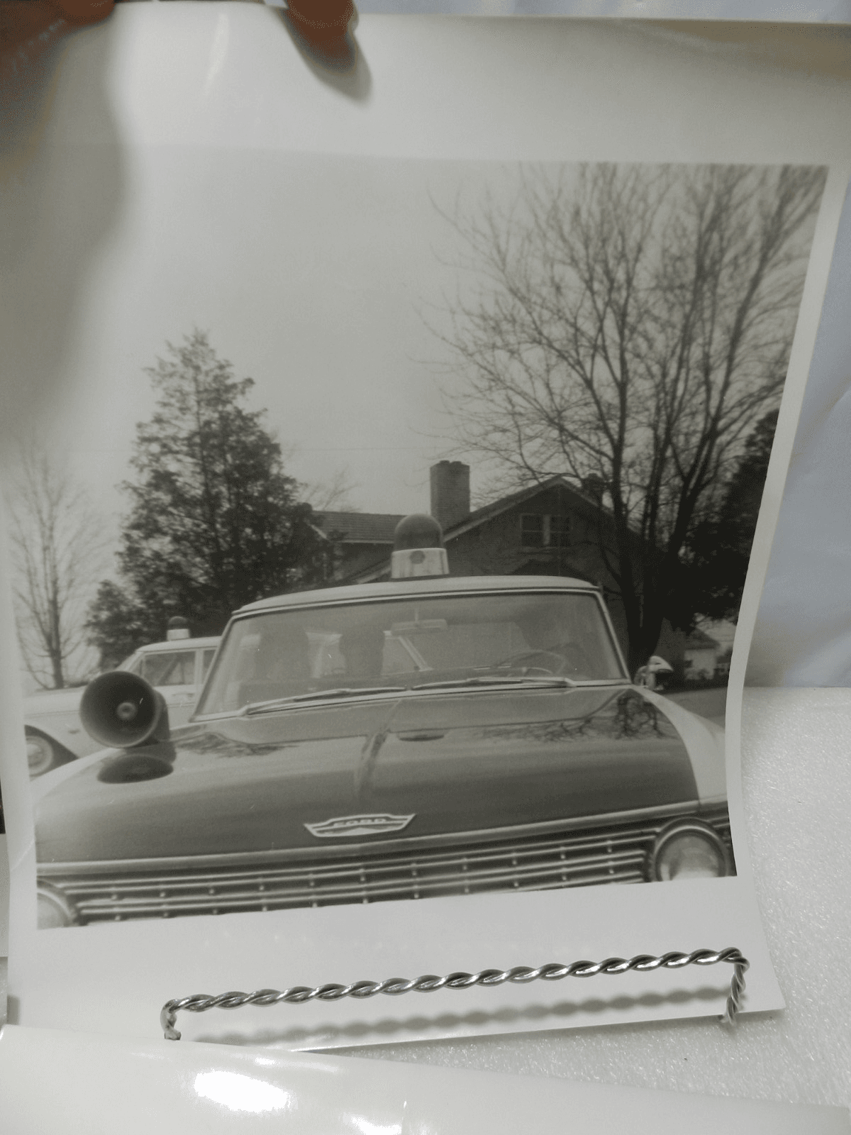 1960s Police Car B/W Patrol Sedan Louisville KY Police Dept. Stakeout Photos C73 - Thumbnail 2
