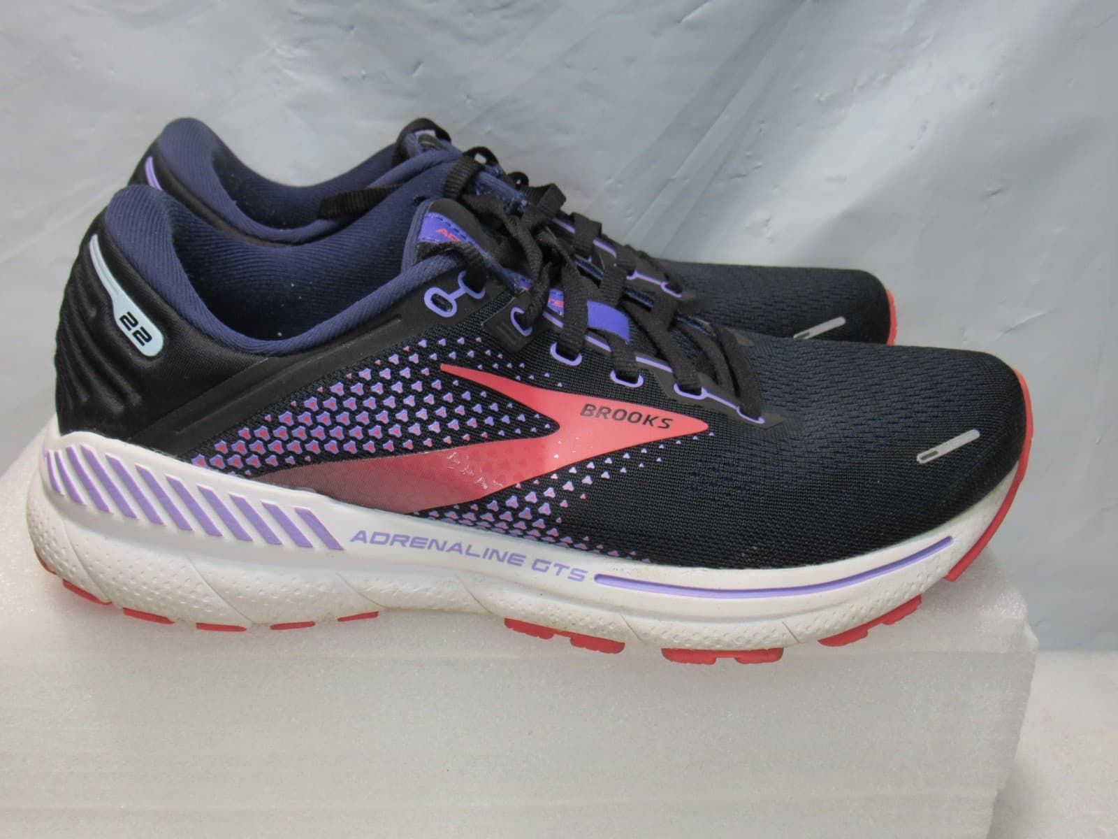 Brooks Women’s Adrenaline 22 Black/Pink Athletic Running Shoes Sz 9.5 US J24K - Thumbnail 6