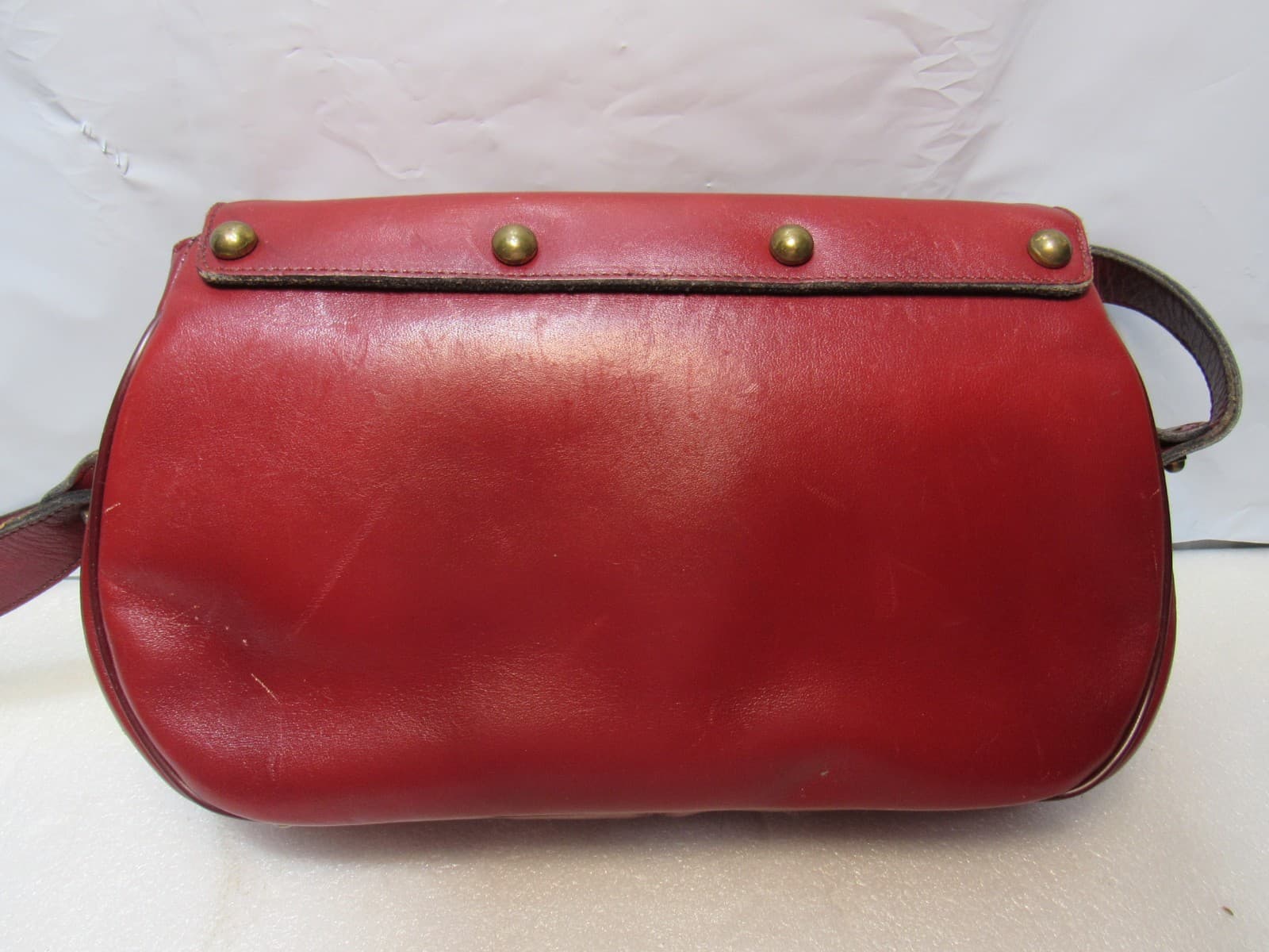Vintage Etienne Aigner Leather Shoulder Bag Flap Handbag Studded Back (W58J) - Thumbnail 4