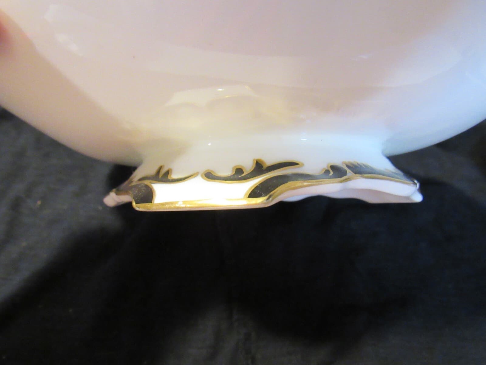 Coalport Hand Painted Floral Raised Scalloped Edge Serving Plate Bowl Footed U52 - Thumbnail 6