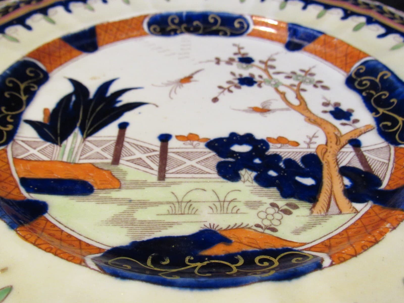 Antique Minton Ironstone Oriental Japanese Chinese Porcelain Plate U55S - Thumbnail 3