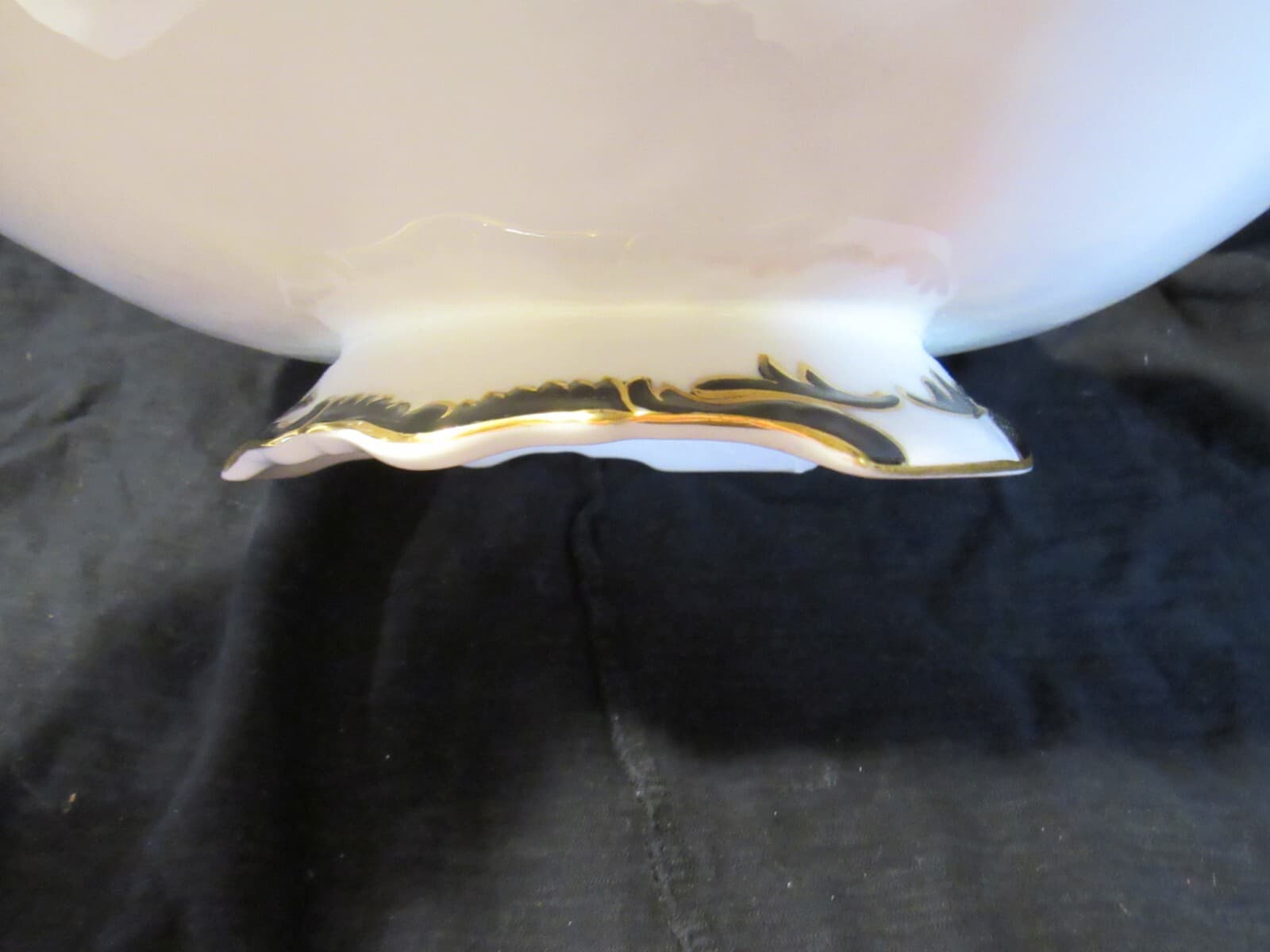 Coalport Hand Painted Floral Raised Scalloped Edge Serving Plate Bowl Footed U53 - Thumbnail 5