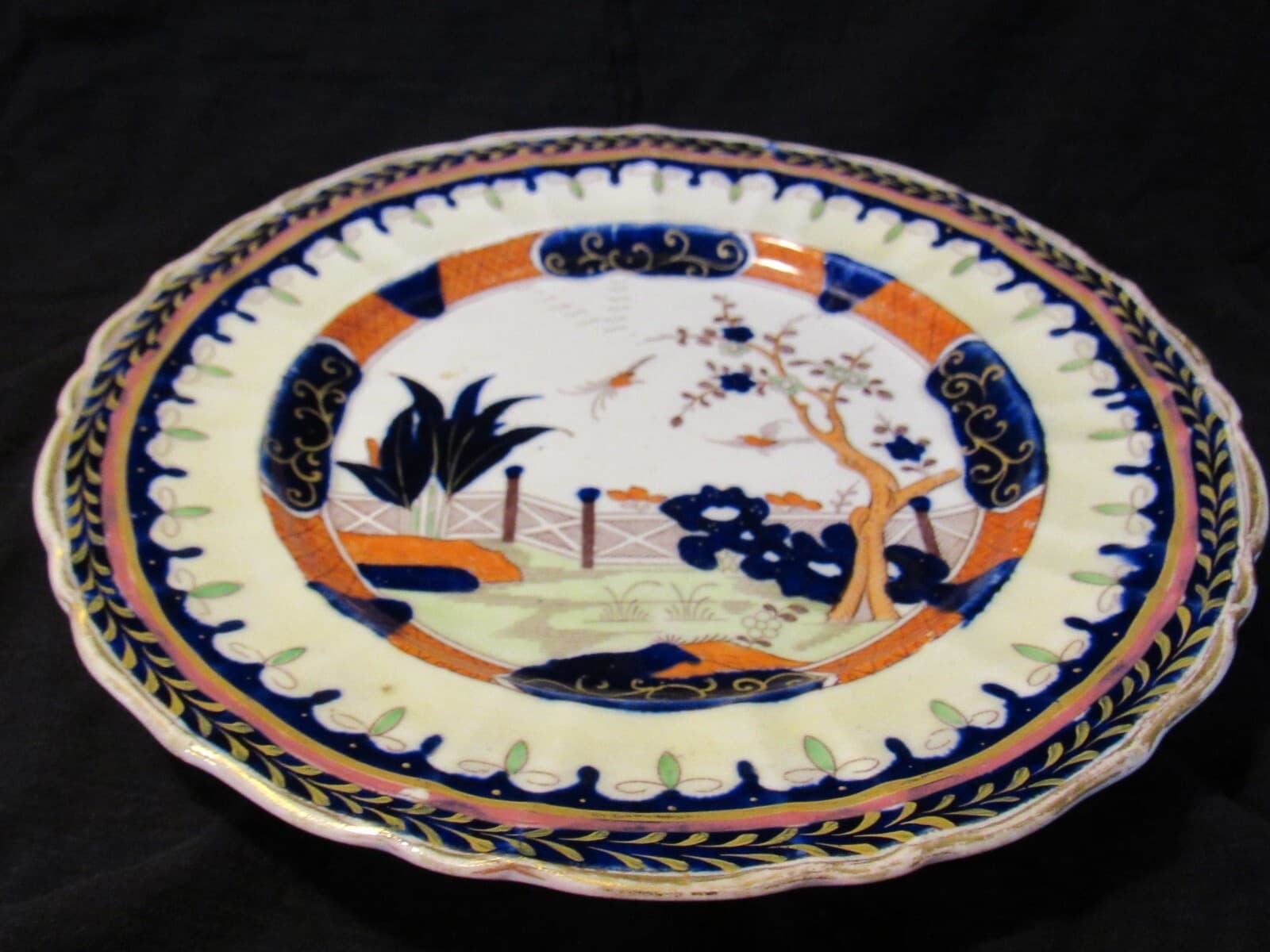 Antique Minton Ironstone Oriental Japanese Chinese Porcelain Plate U55S - Thumbnail 2