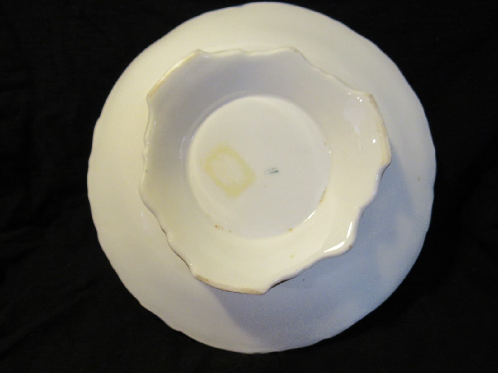 Coalport Hand Painted Floral Raised Scalloped Edge Serving Plate Bowl Footed U52 - Thumbnail 5