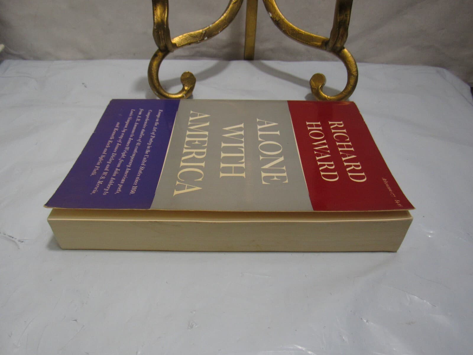 Alone with America by Richard Howard (Atheneum, 1969) Paperback J45J - Thumbnail 3