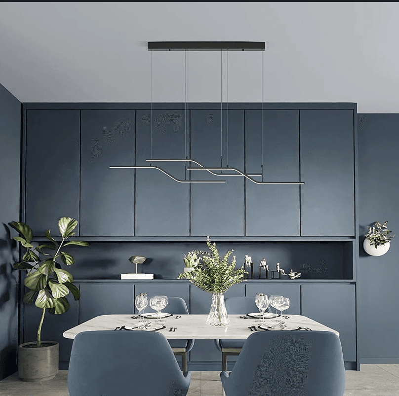 Lorisa 3 - Light LED Kitchen Island Pendant Modern Black Y48K - Thumbnail 4