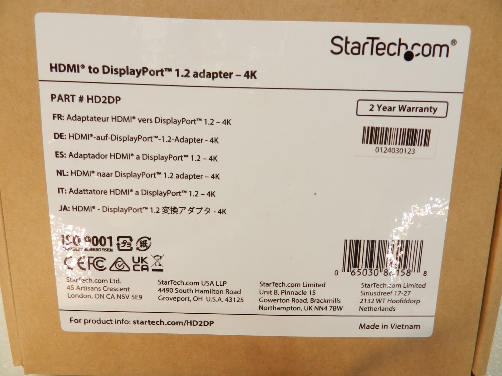 StarTech HDMI To DisplayPort 1.2 Adapter - 4K 30Hz - HD2DP (Y44K) - Thumbnail 2