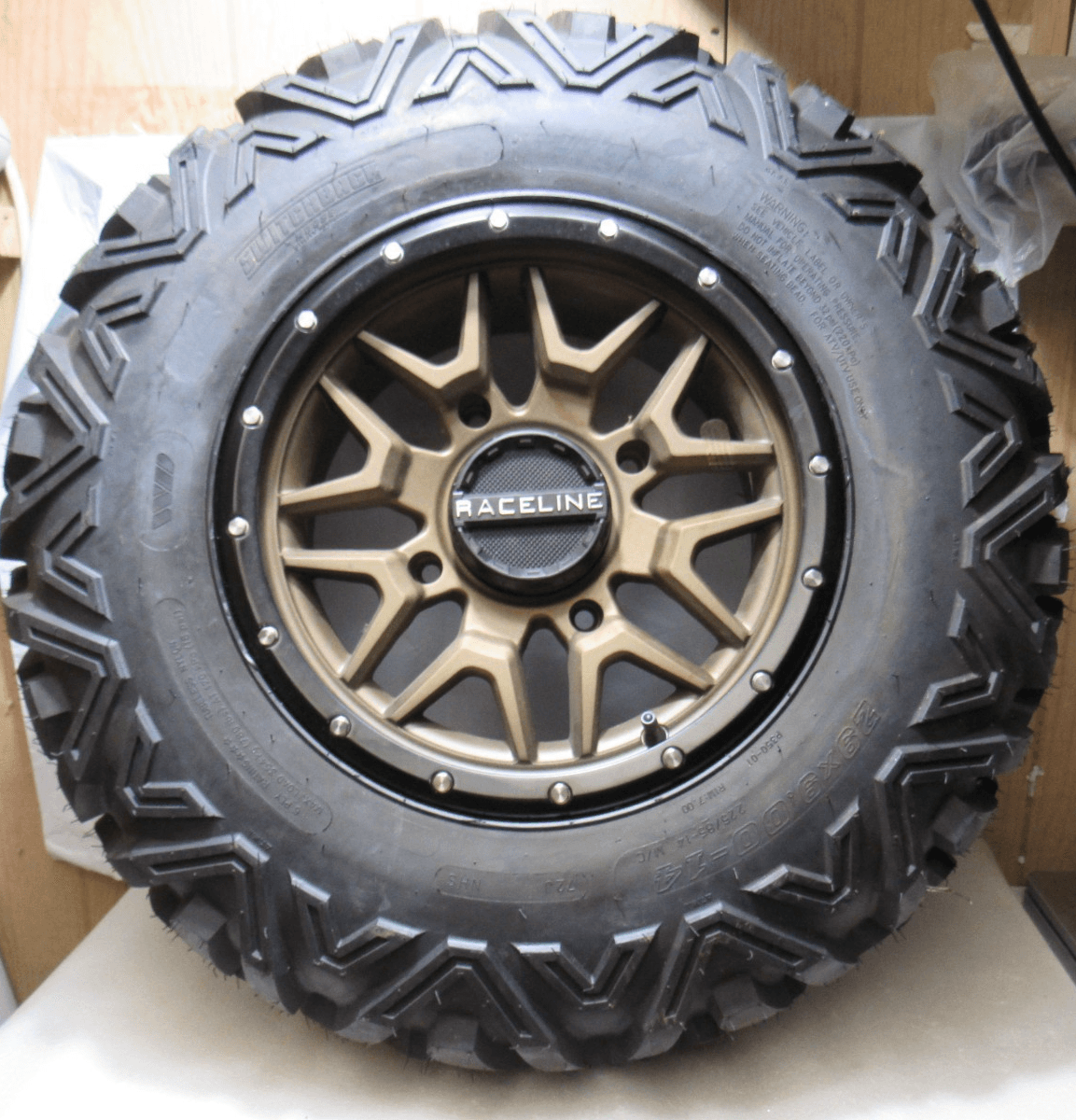 New Raceline Bronze Krank Wheel w/ Switchback Moose 29x9-14 Tire UTV (W63J) - Thumbnail 7