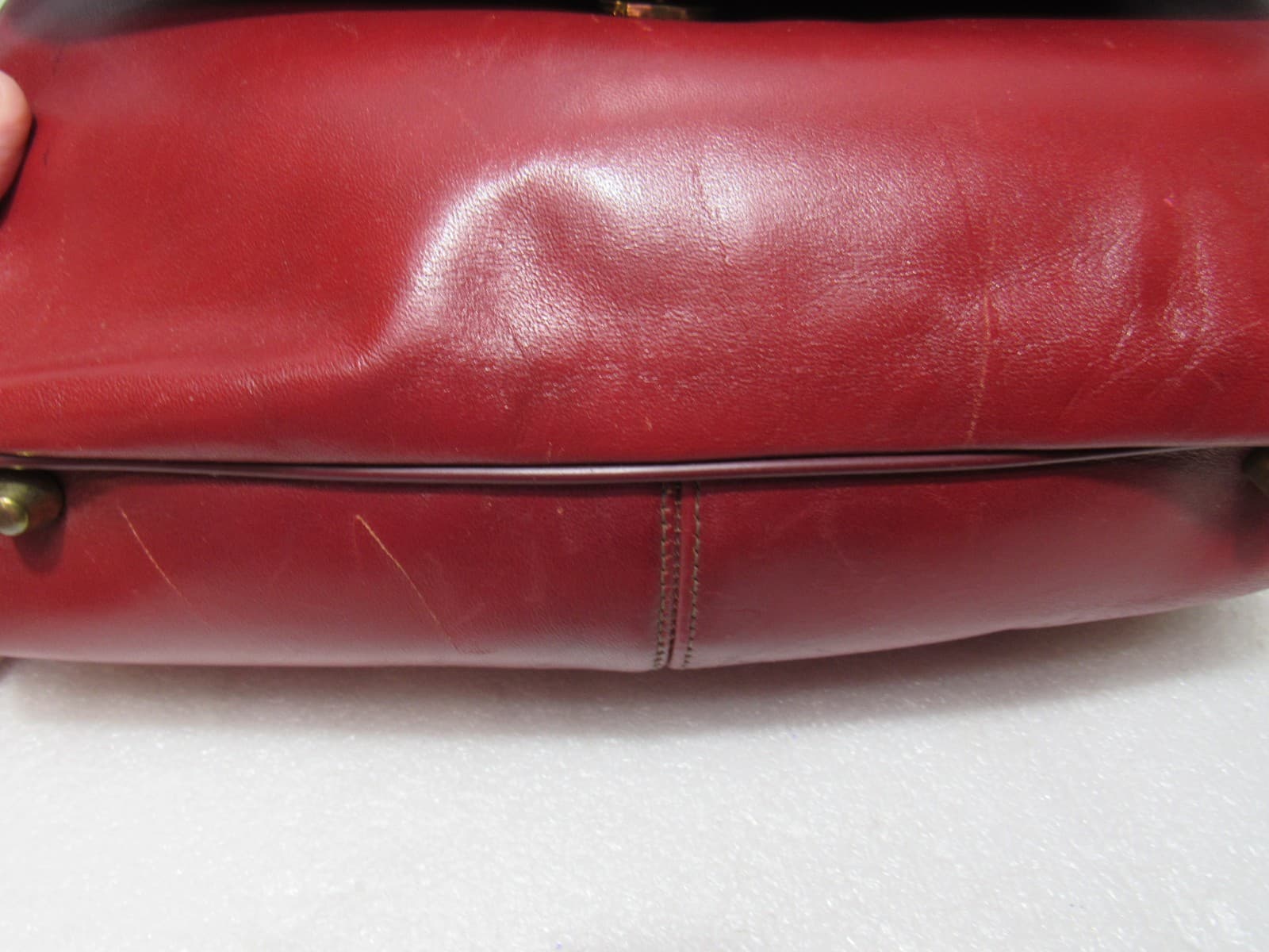 Vintage Etienne Aigner Leather Shoulder Bag Flap Handbag Studded Back (W58J) - Thumbnail 7