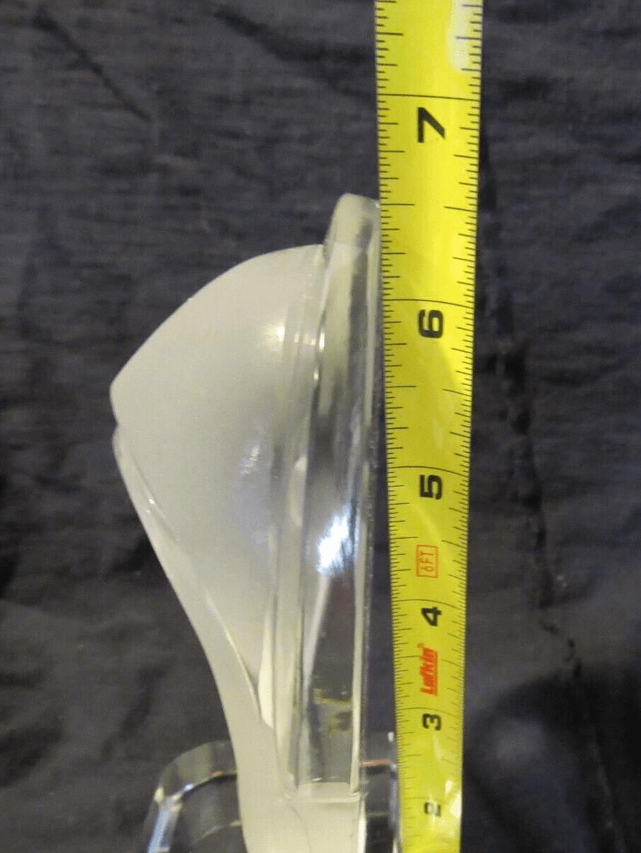 Vintage DESNA Czech Frosted Crystal Madonna Head Sculpture U58S - Thumbnail 5