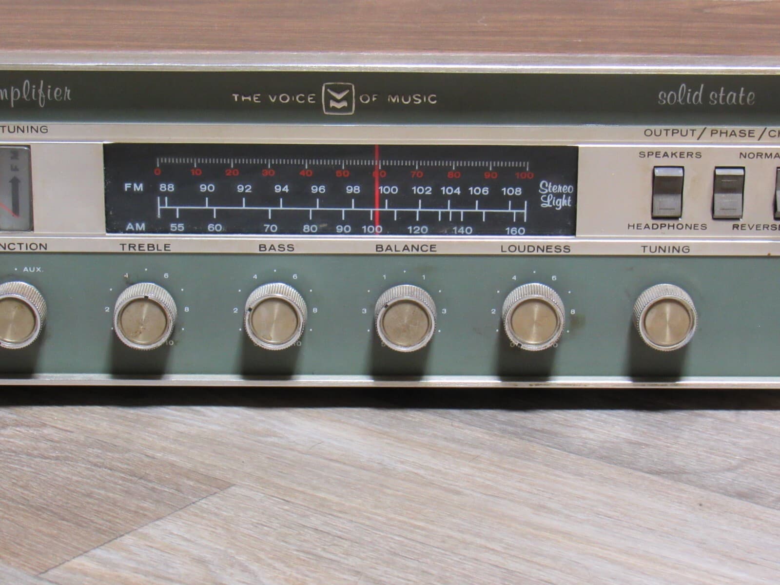 Vtg Solid State The Voice Of Music Stereo Tuner Amplifier Model 1484-2 Speakers - Thumbnail 3