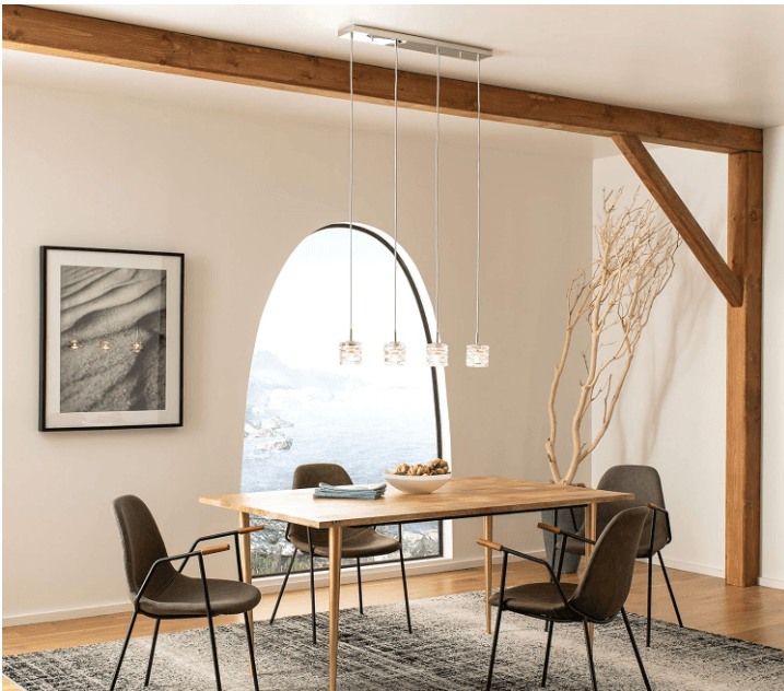 SAFAVIEH PND6011A Gannen 4-Light Adjustable Chrome and Clear (Y51K) - Thumbnail 4