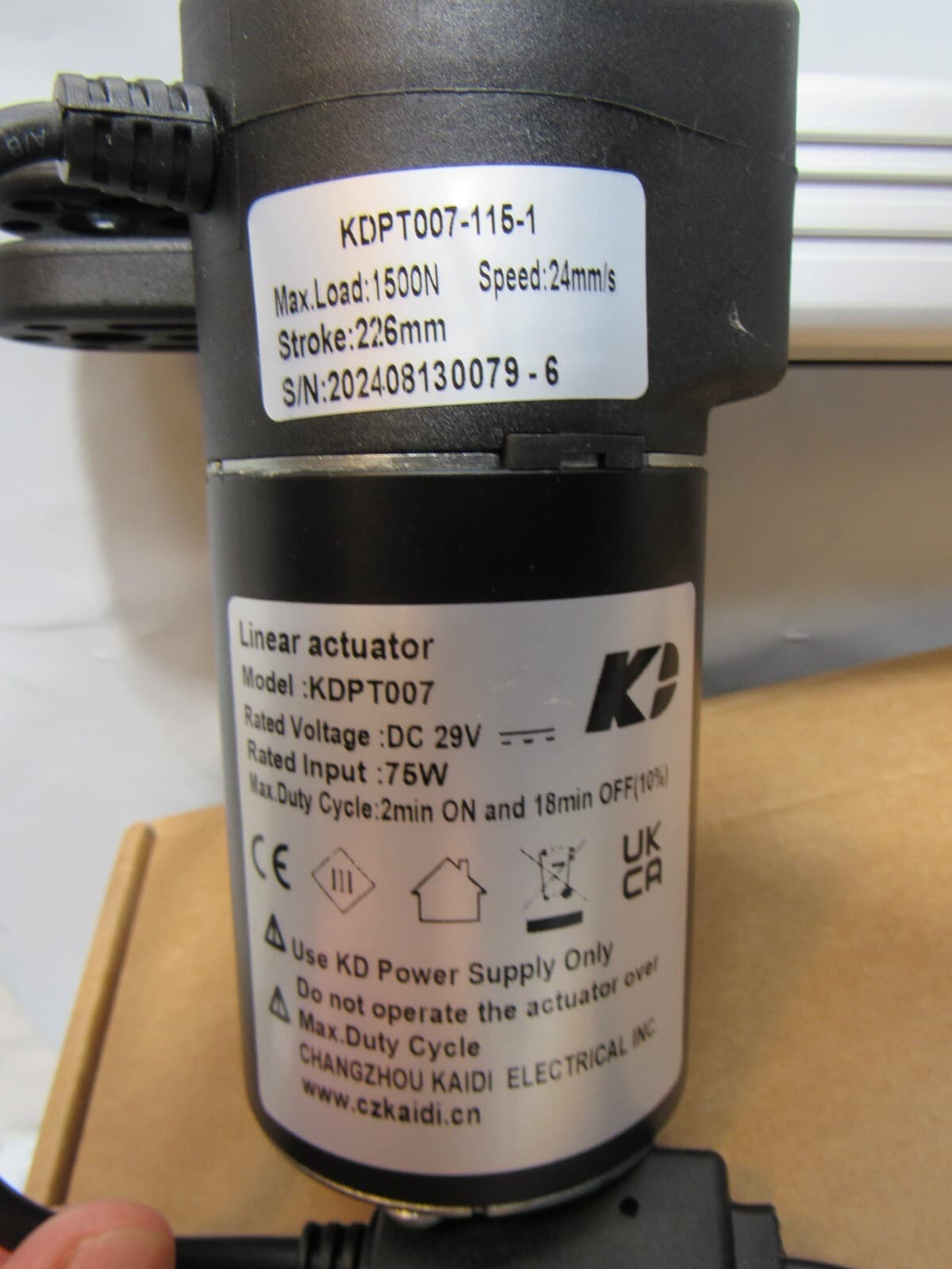 KDPT007-115 Kaidi Motor Linear Actuator for Power Recliner Couch Lift Chair O14K - Thumbnail 4