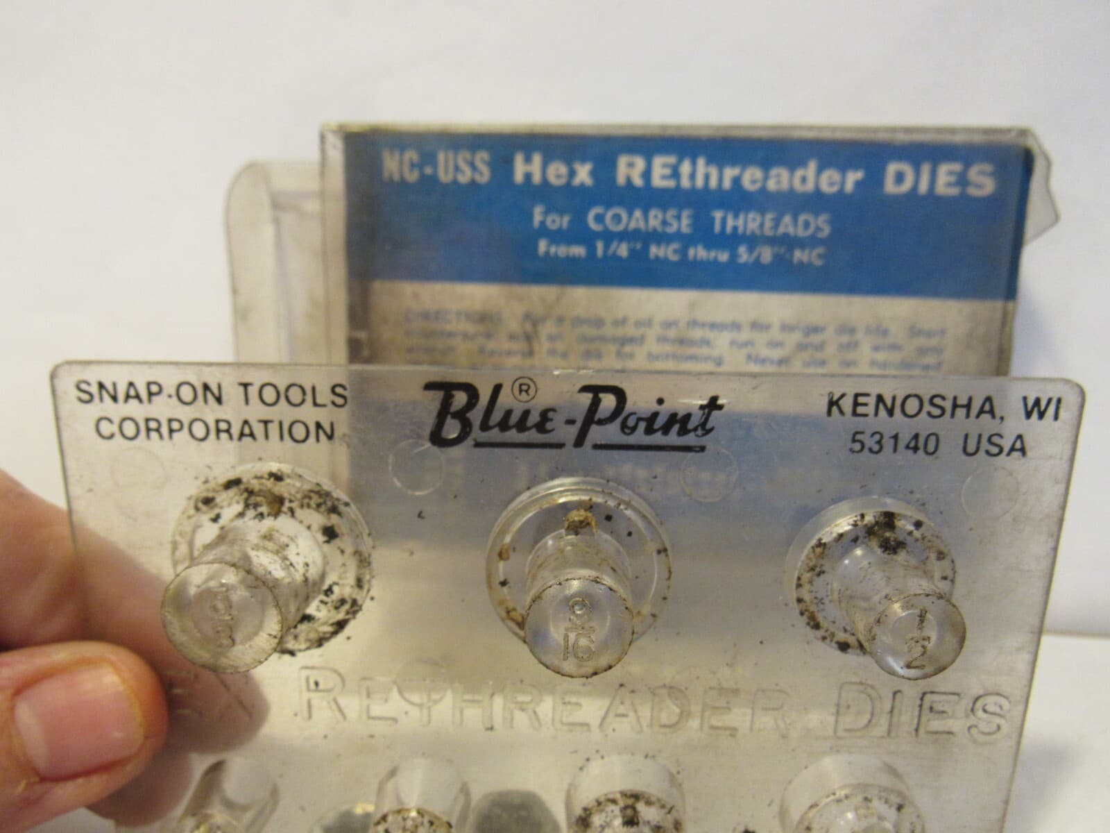 Blue Point Snap On Hex Nut Size Dies ReThreader Coarse Threads 1/4"-5/8" i66KD - Thumbnail 6