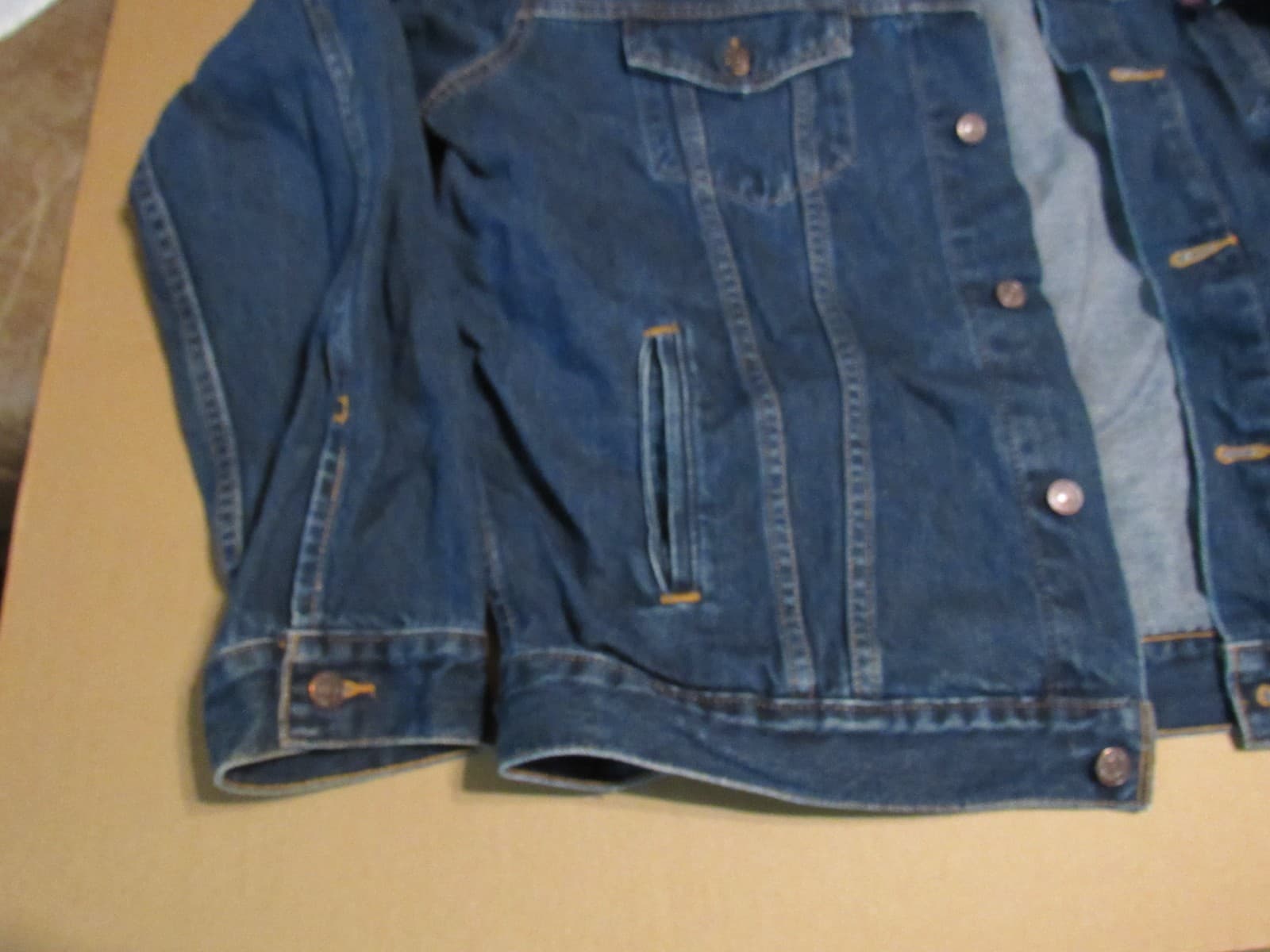 Vintage Levis Denim Trucker Denim Jacket Mens Size XL 70507-4886 90's (T81JJ) - Thumbnail 6