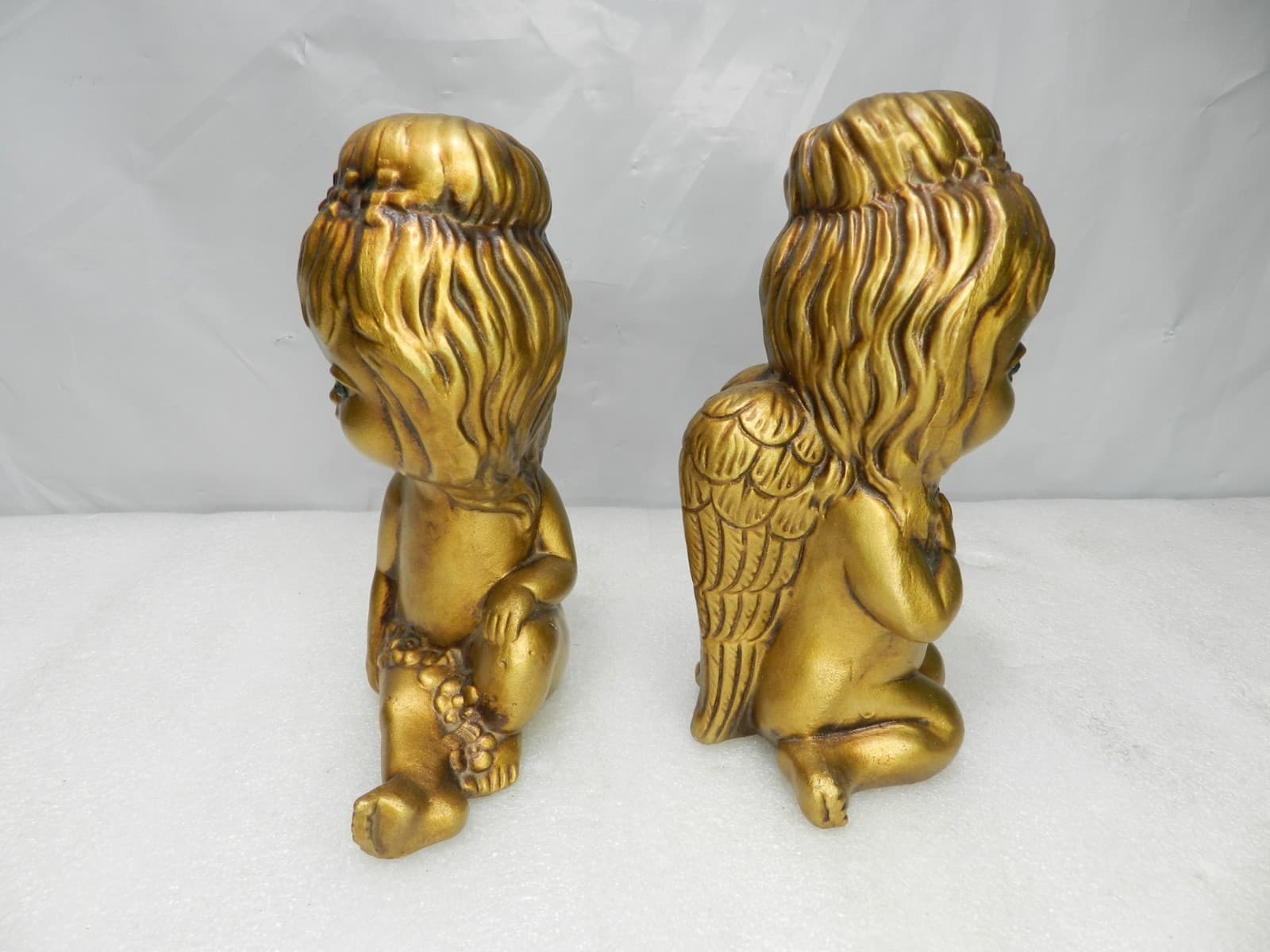 Vintage 70's Acker Art Pottery Angels Cupids Figure Hollywood Regency 6" (G19J) - Thumbnail 7