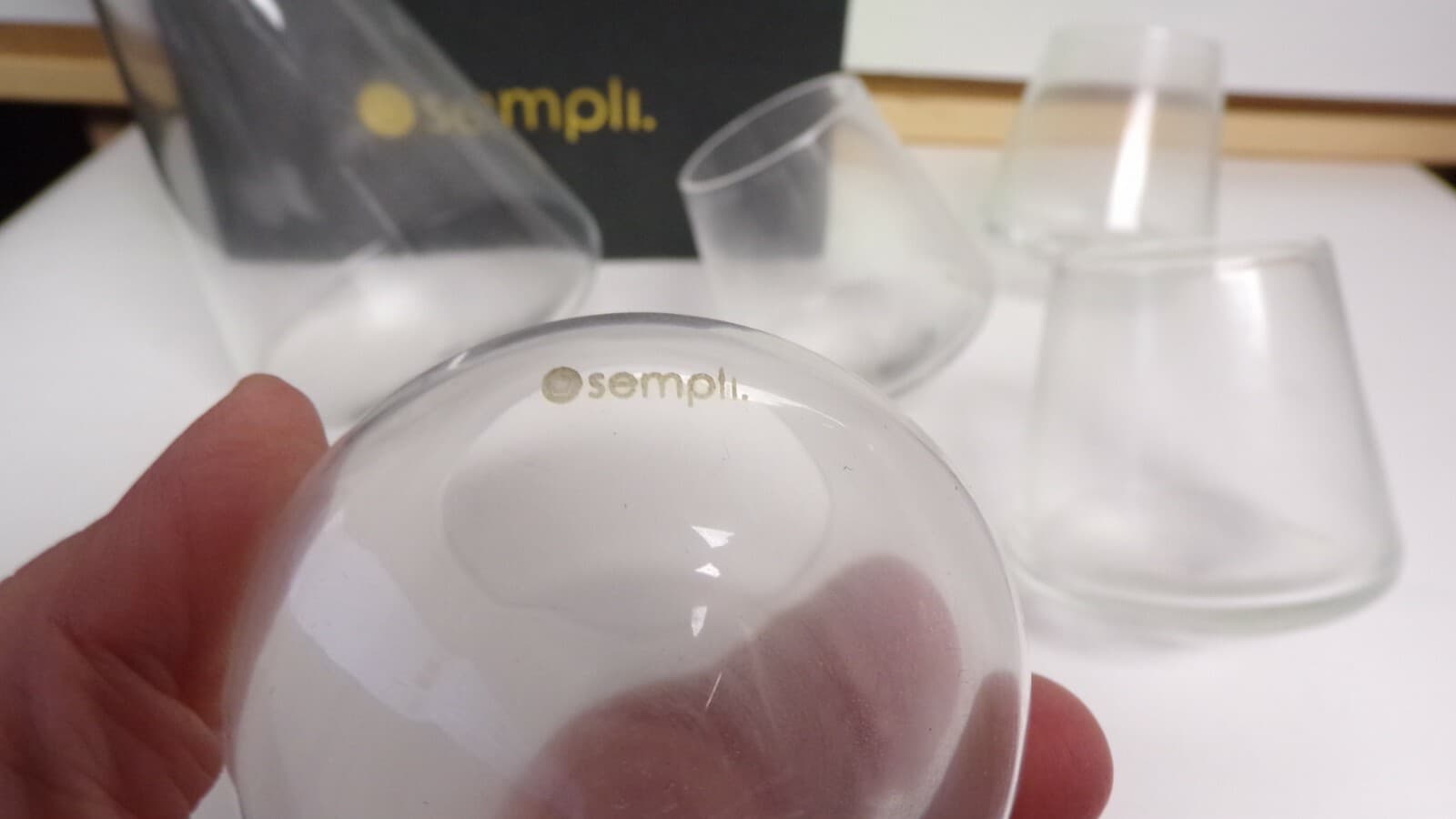 Sempli Carafe & 4 Glasses Cupa Shot 4 Take Me For A Spin Hand Blown Tumblers - Thumbnail 6