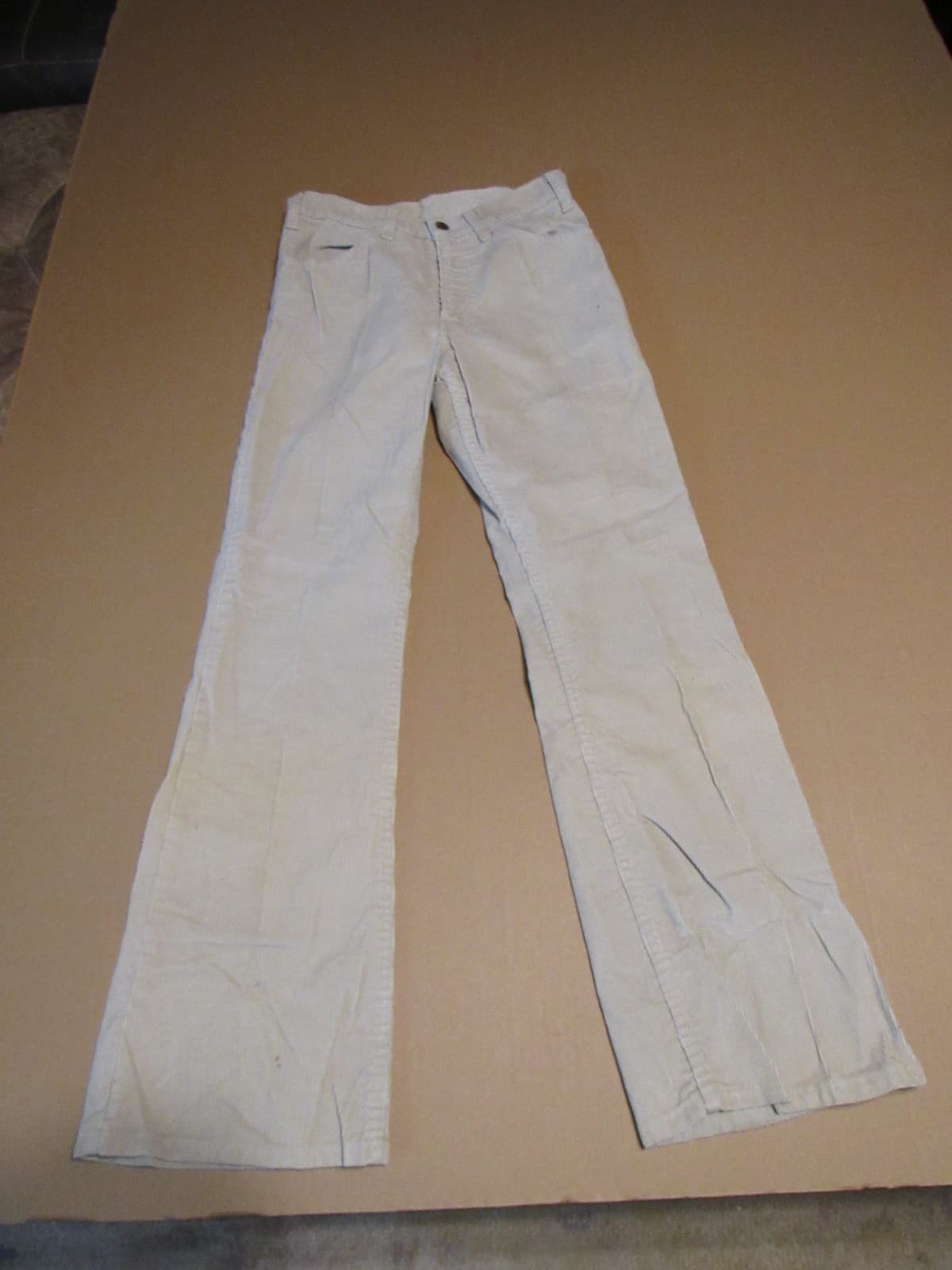 70s Levis 646-1522 Corduroy Pants 34x32 Tan Bell Bottoms Talon 42 Zipper (T88JJ - Thumbnail 5