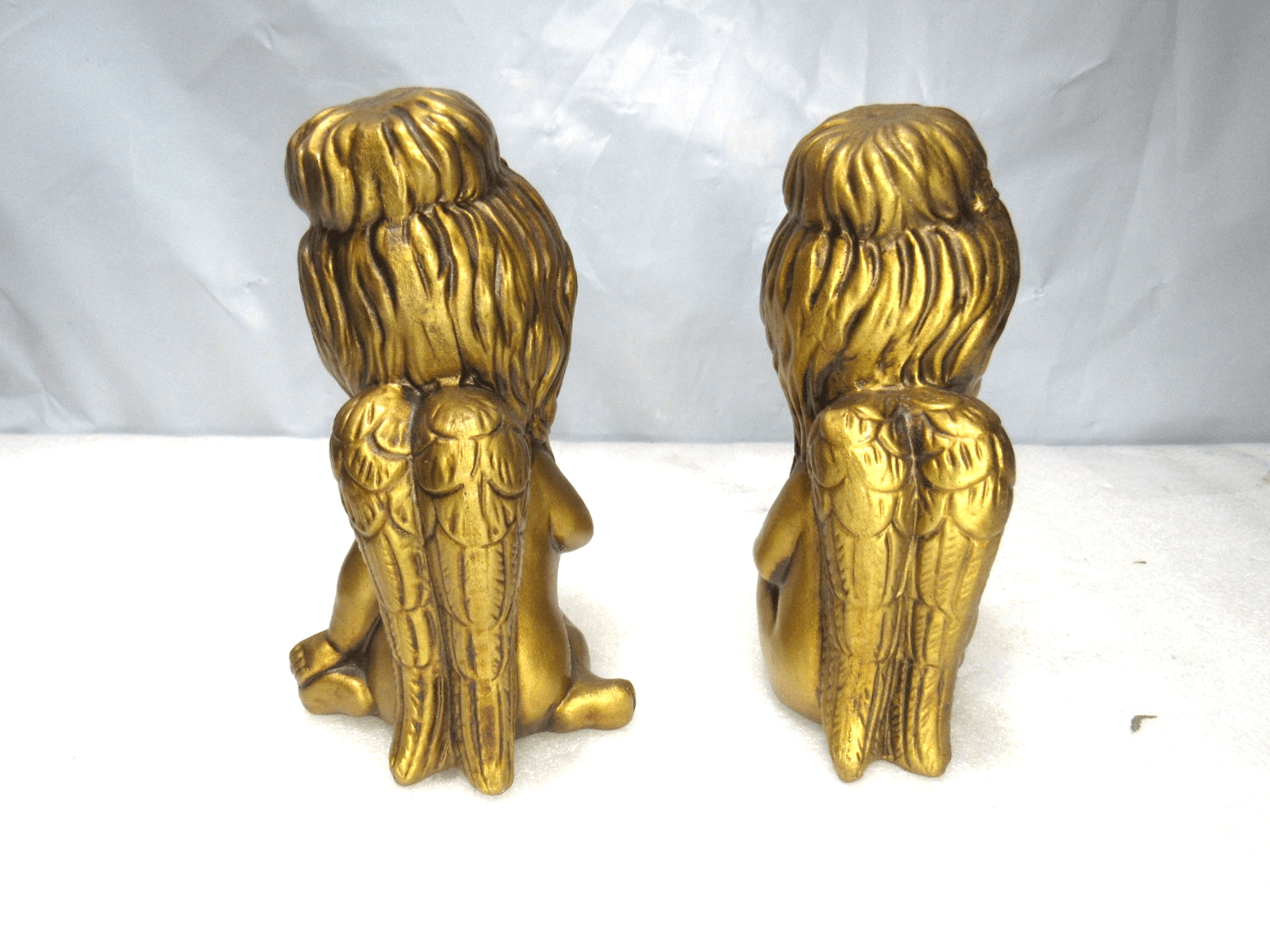 Vintage 70's Acker Art Pottery Angels Cupids Figure Hollywood Regency 6" (G19J) - Thumbnail 15