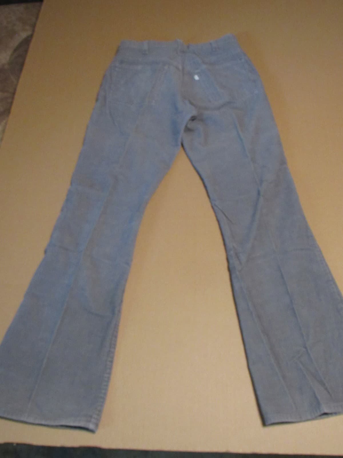 70s Levis 646-1555 Corduroy Pants 34x32 Gray Bell Bottoms Talon 42 Zipper (T87JJ - Thumbnail 3