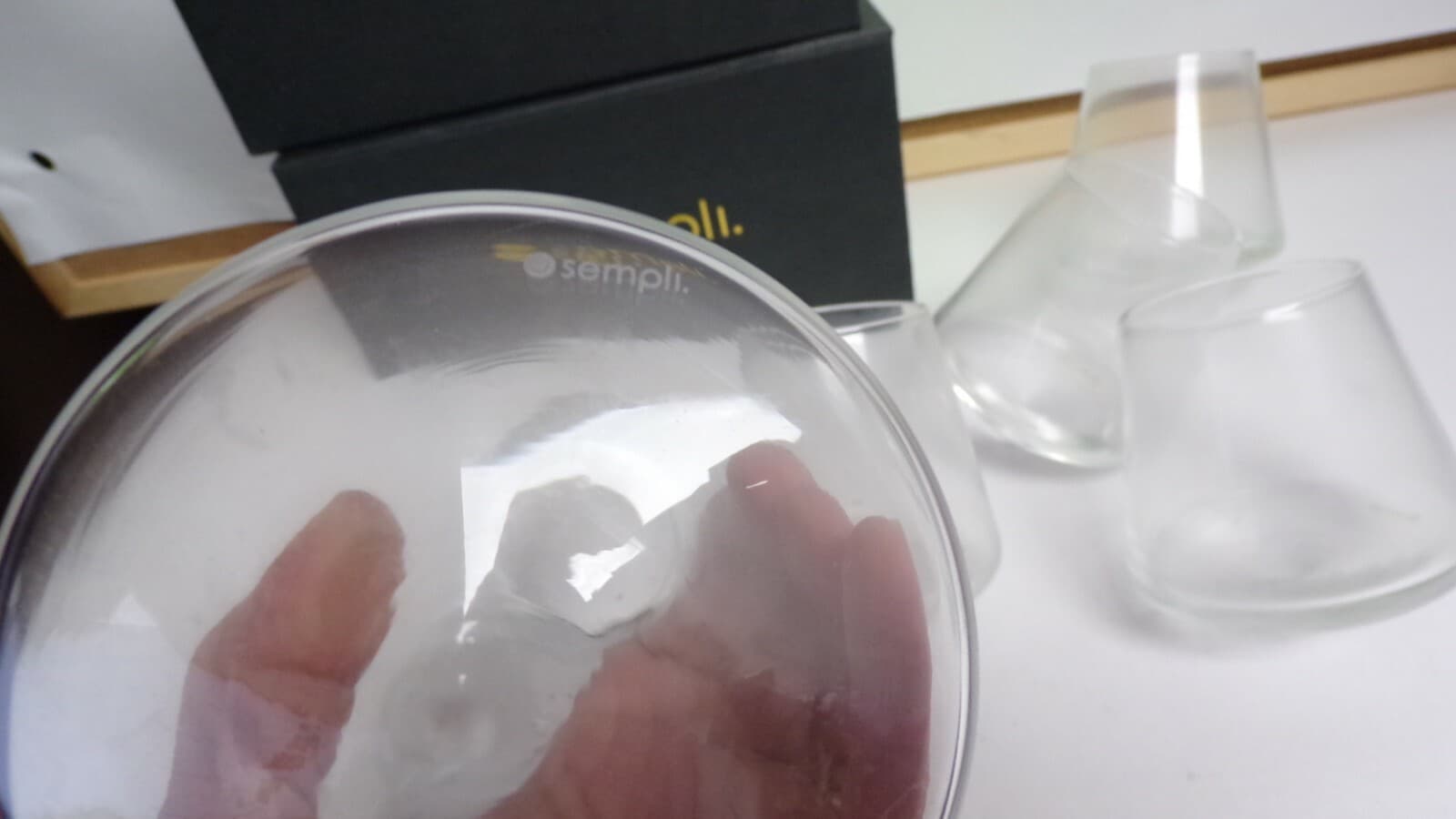 Sempli Carafe & 4 Glasses Cupa Shot 4 Take Me For A Spin Hand Blown Tumblers - Thumbnail 7
