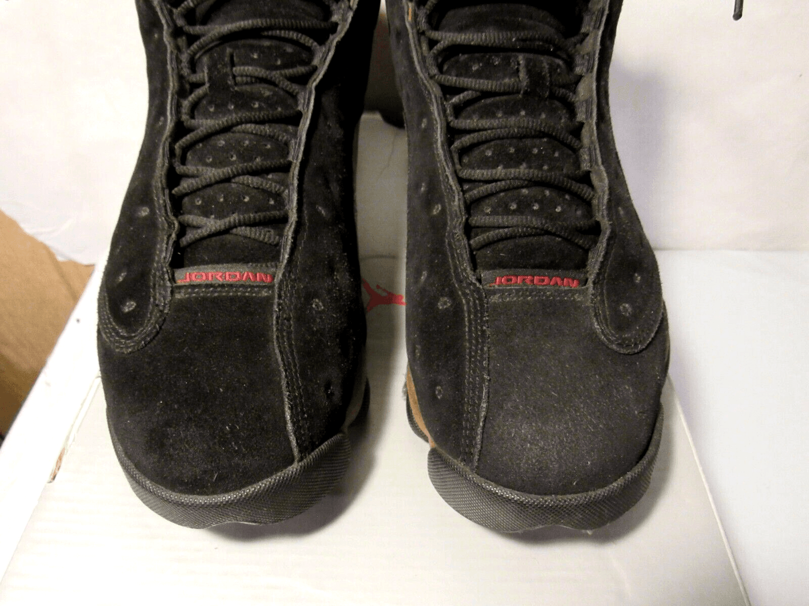 Size 10 Mens - Air Jordan 13 Retro Olive Black Suede Sneakers (414571-006) H18K - Thumbnail 3