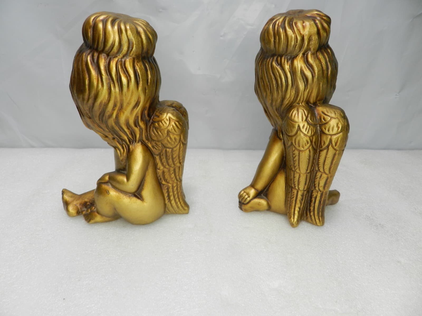 Vintage 70's Acker Art Pottery Angels Cupids Figure Hollywood Regency 6" (G19J) - Thumbnail 5
