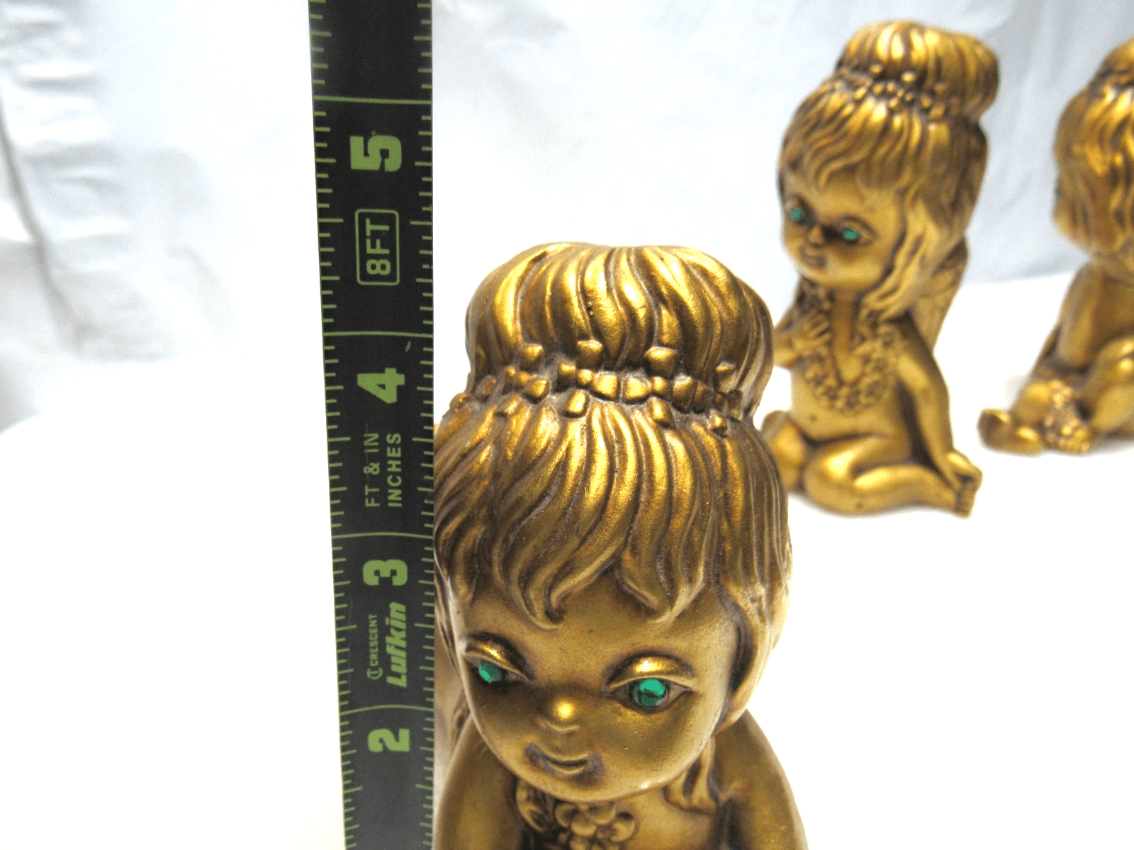 Vintage 70's Acker Art Pottery Angels Cupids Figure Hollywood Regency 6" (G19J) - Thumbnail 18