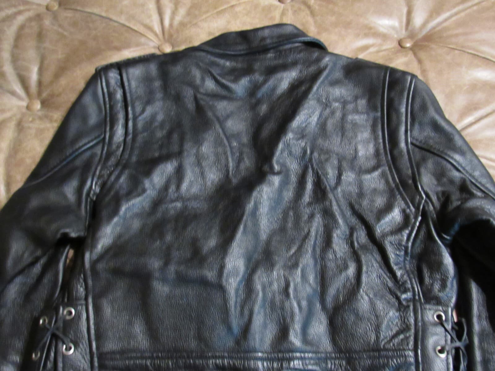 Milwaukee Biker Motorcycle Women's Black Leather Jacket W/ Belt Medium (B16M) - Thumbnail 12