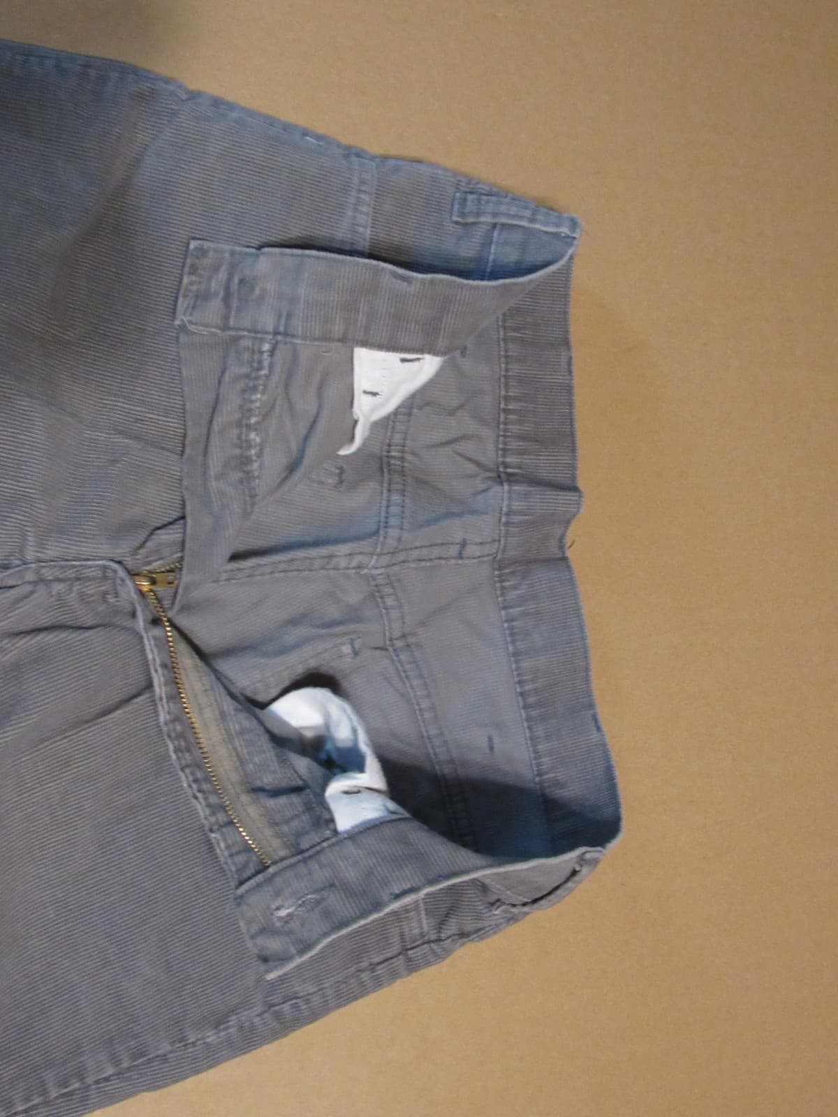 70s Levis 646-1555 Corduroy Pants 34x32 Gray Bell Bottoms Talon 42 Zipper (T87JJ - Thumbnail 6