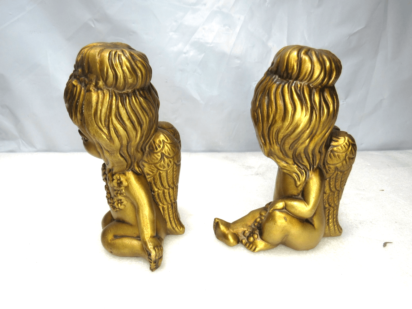 Vintage 70's Acker Art Pottery Angels Cupids Figure Hollywood Regency 6" (G19J) - Thumbnail 16