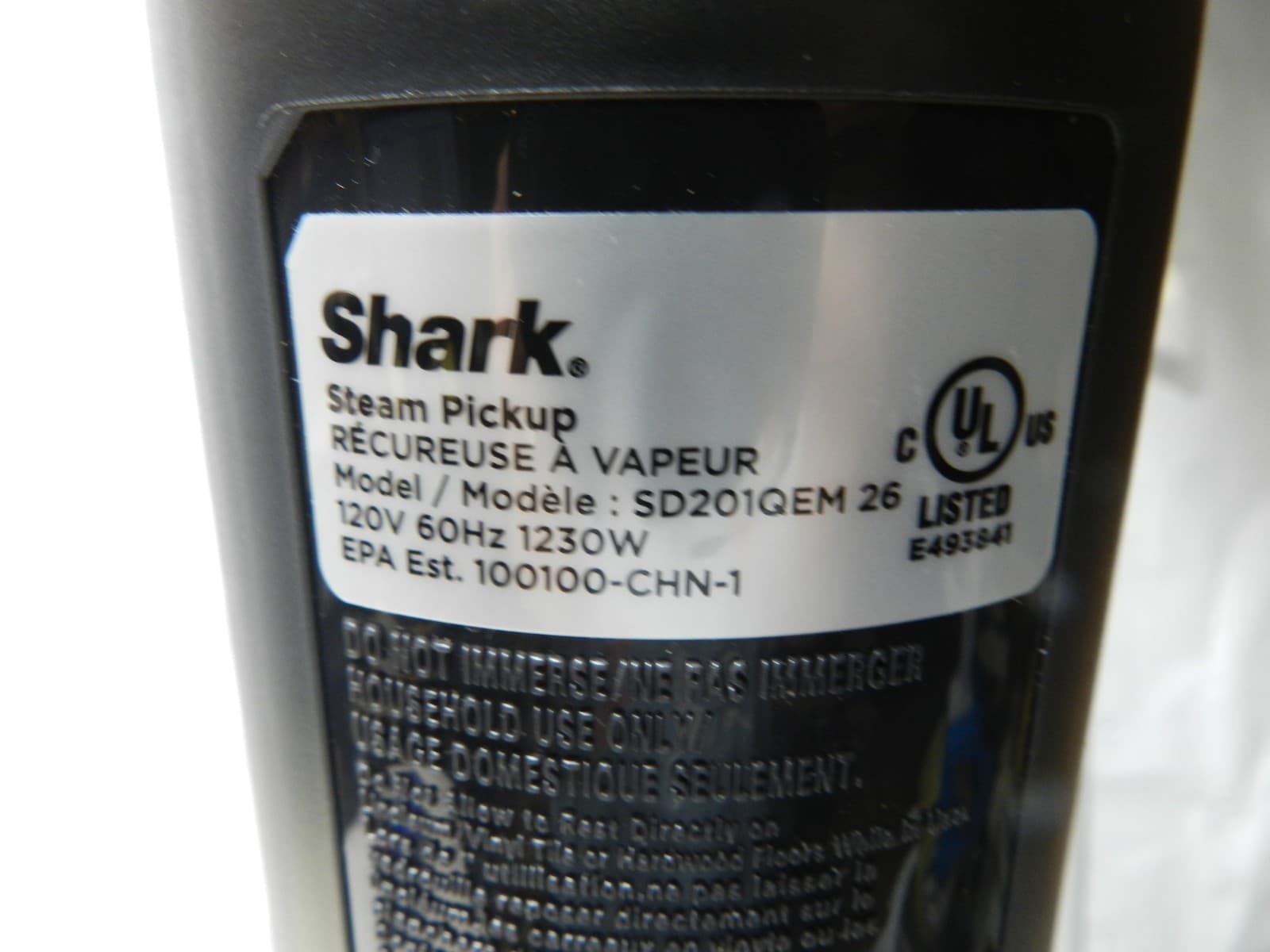 Shark Steam Pickup SD201QEM Steam Mop Hard Floor Cleaner No Original Box (L1K) - Thumbnail 7