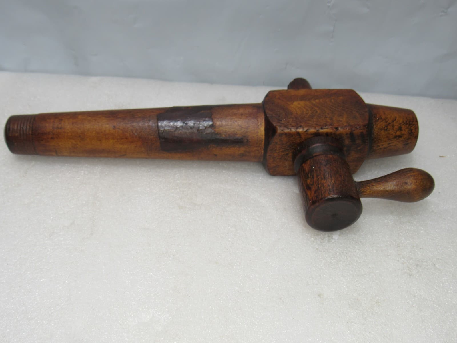 2 Antique 10" & 6.5" Wooden Barrel Tap Spout Wood Keg Spigot Primitive (G27J) - Thumbnail 3