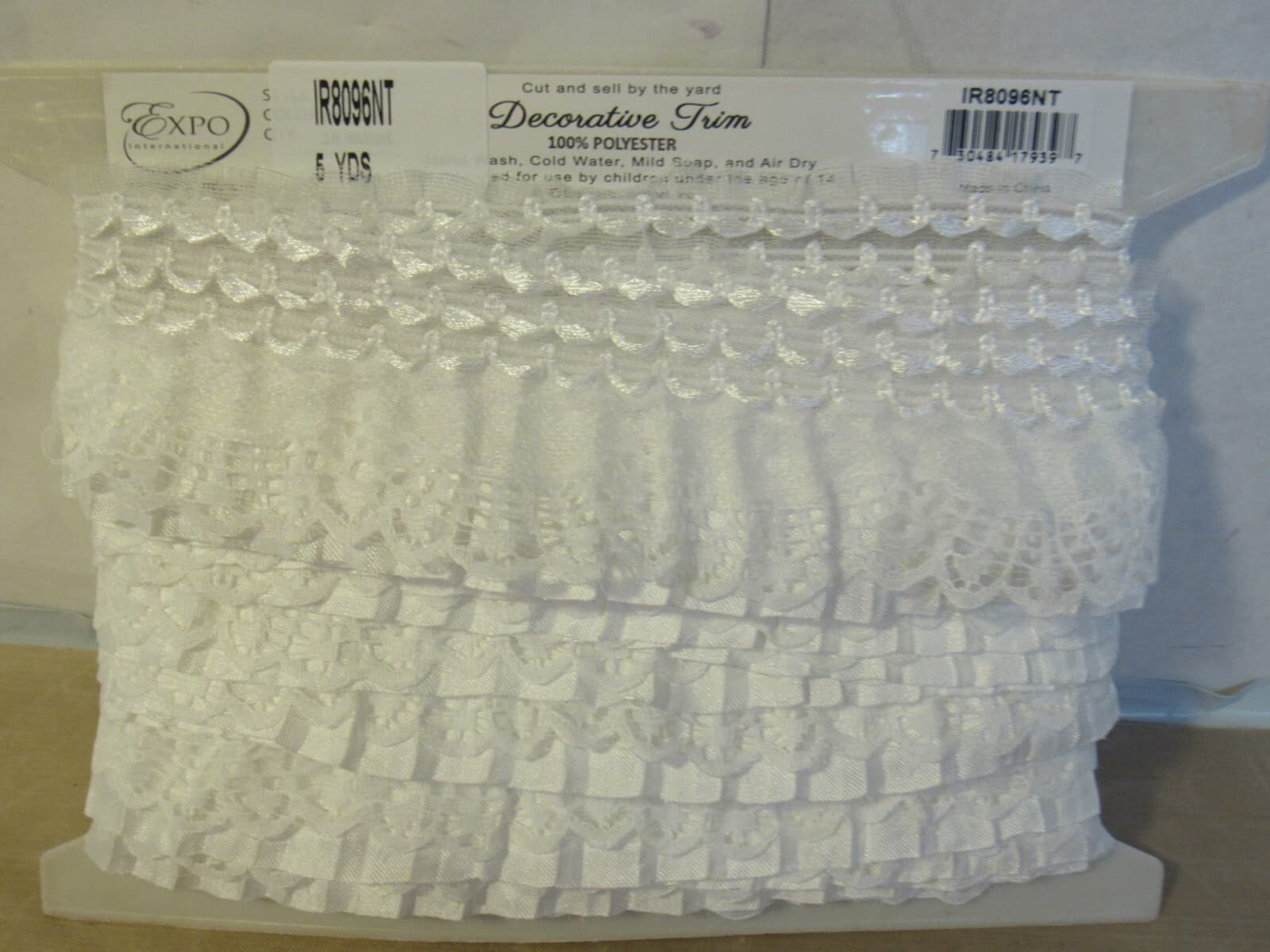 5 Yards 3" White Lace Pleated Ruffle Trim Ribbon DIY Wedding Dress Sewing W59J - Thumbnail 2