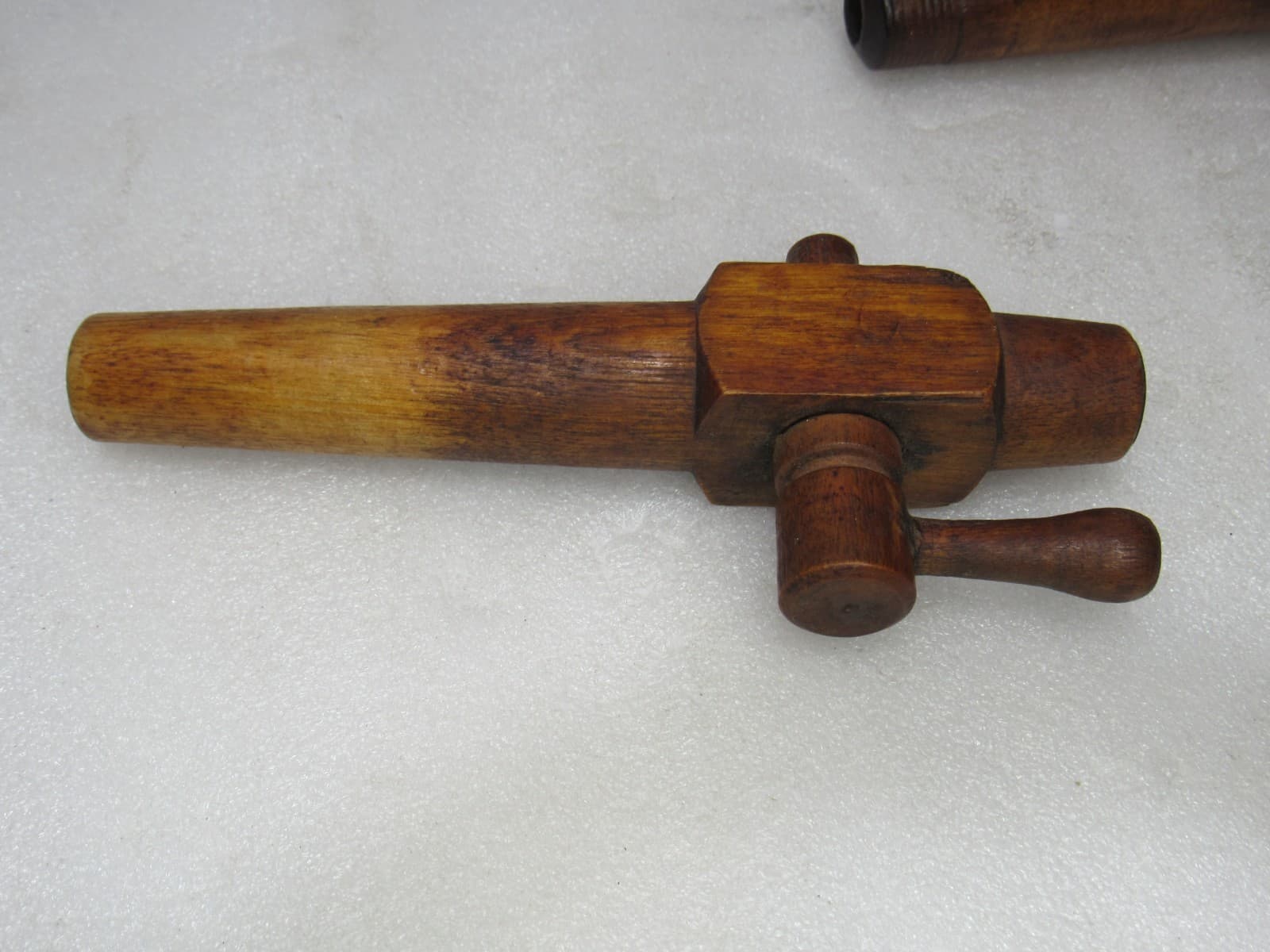 2 Antique 10" & 6.5" Wooden Barrel Tap Spout Wood Keg Spigot Primitive (G27J) - Thumbnail 5