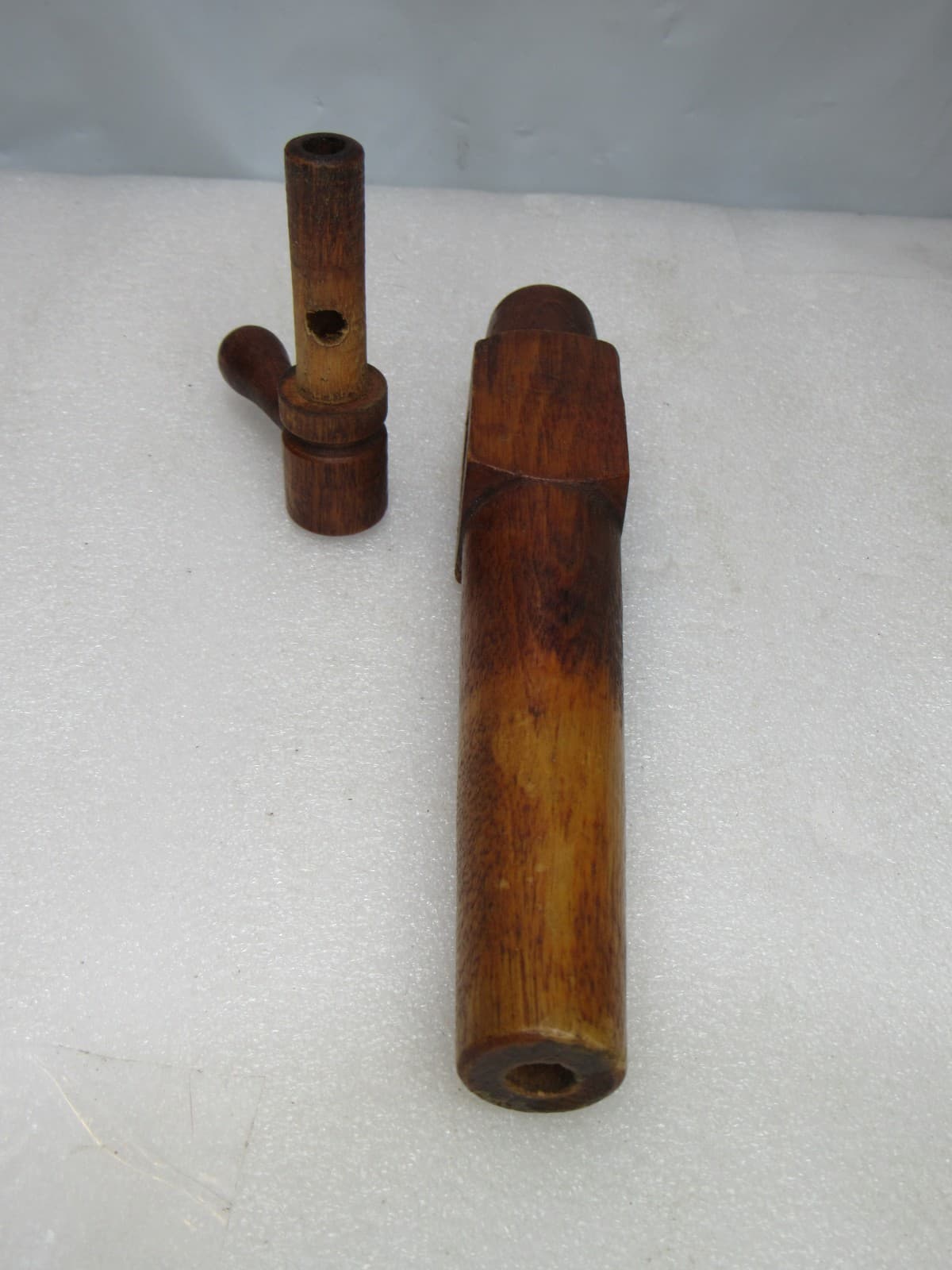 2 Antique 10" & 6.5" Wooden Barrel Tap Spout Wood Keg Spigot Primitive (G27J) - Thumbnail 6