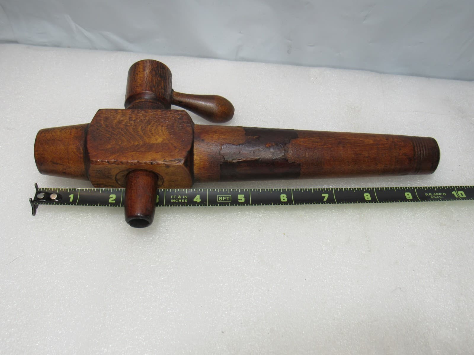 2 Antique 10" & 6.5" Wooden Barrel Tap Spout Wood Keg Spigot Primitive (G27J) - Thumbnail 9