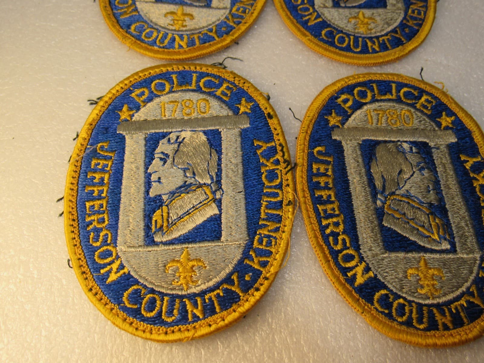 4 Vintage Obsolete LMPD Jefferson Co. Kentucky Police Department Patches (V59JJ) - Thumbnail 2