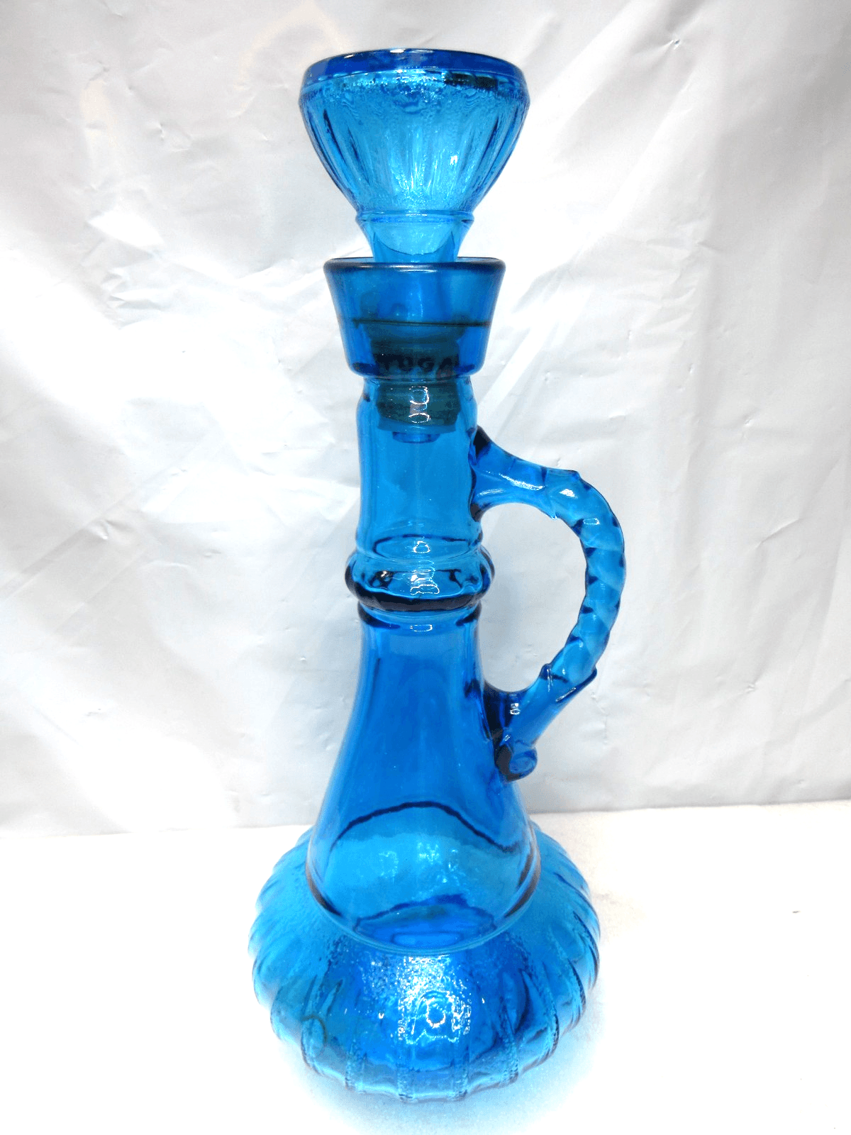 Vintage Cobalt Blue Glass Jim Beam Liquor KY DRB-230 Bottle Decanter (G28J) - Thumbnail 4