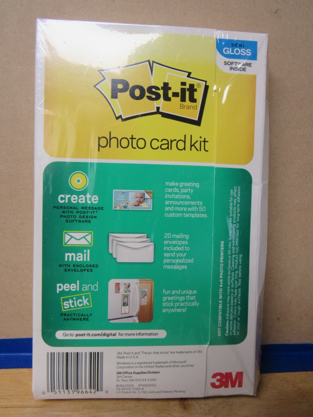 POST IT Photo Card Kit Holiday Cards Party Invitations 20 Sheets & Envelopes (K) - Thumbnail 3