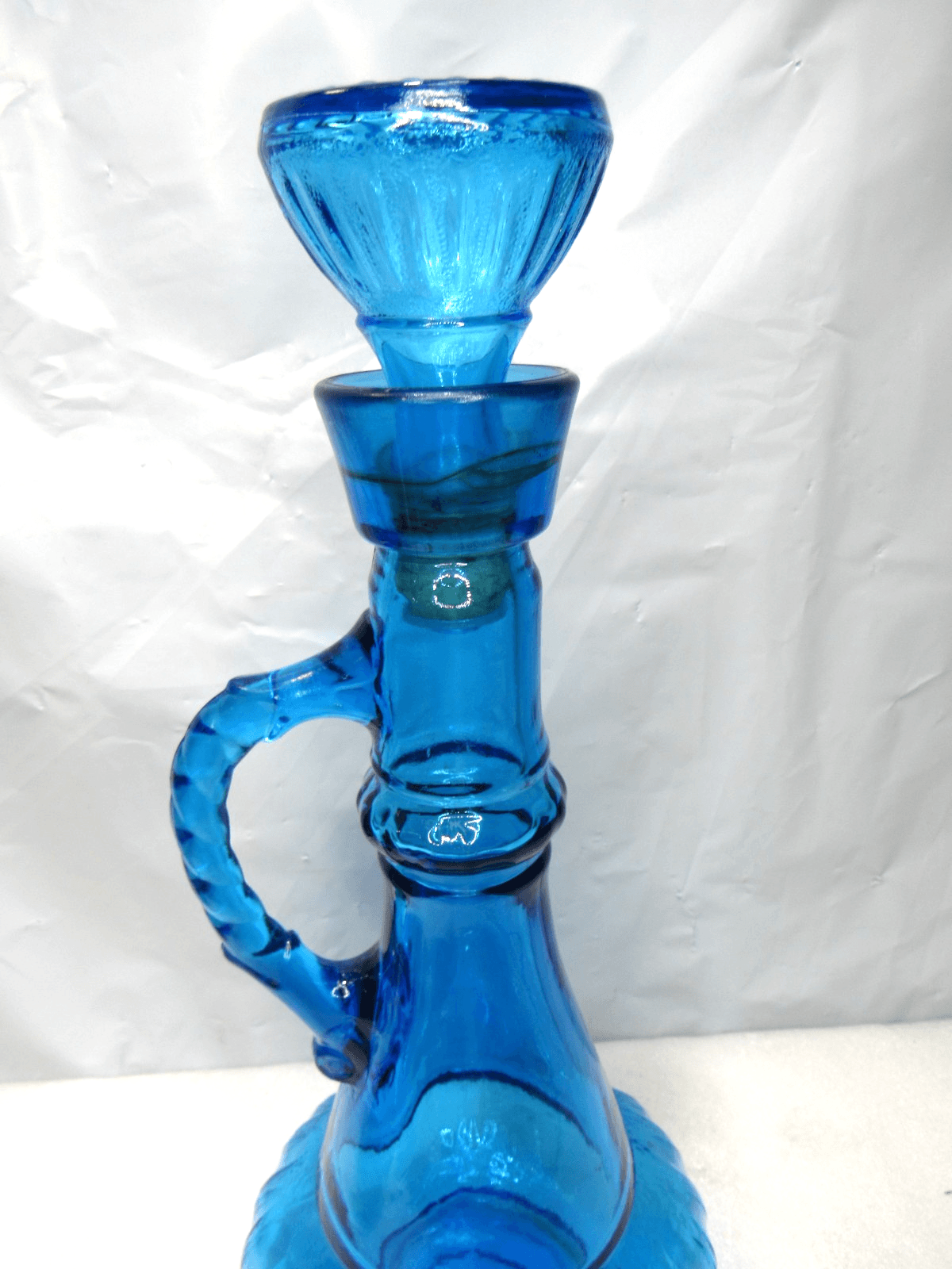 Vintage Cobalt Blue Glass Jim Beam Liquor KY DRB-230 Bottle Decanter (G28J) - Thumbnail 3