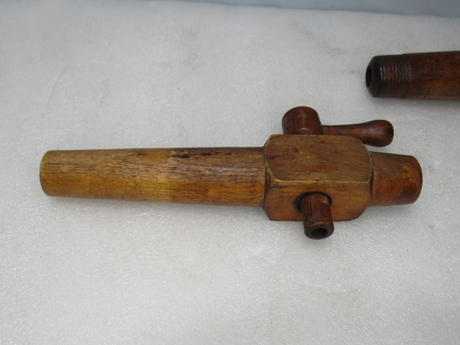 2 Antique 10" & 6.5" Wooden Barrel Tap Spout Wood Keg Spigot Primitive (G27J) - Thumbnail 4